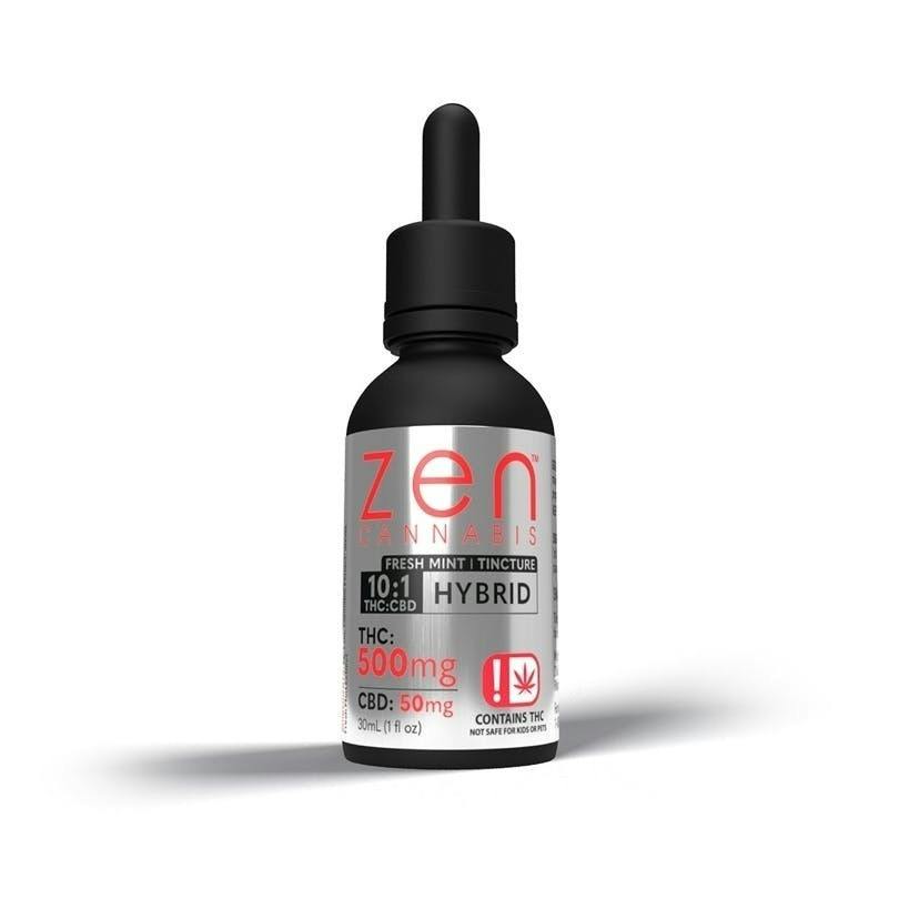 10:1 (THC:CBD) Hybrid Fresh Mint Tincture - 500mg