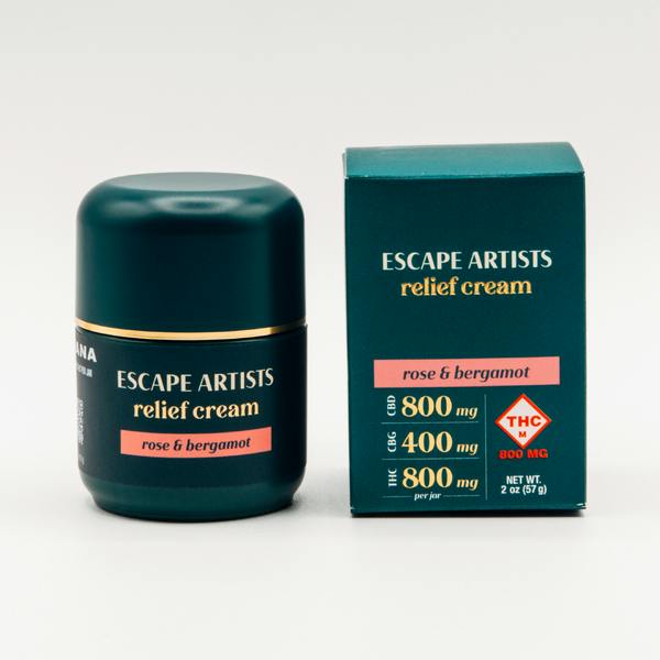 Escape Artists 2:1:2 Rose & Bergamot Relief Cream (800mg THC : 400mg CBG : 800mg CBD)