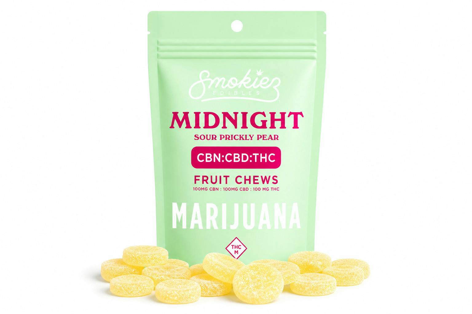Sweet Prickly Pear 1:1:1 (CBN:CBD:THC) Fruit Chews