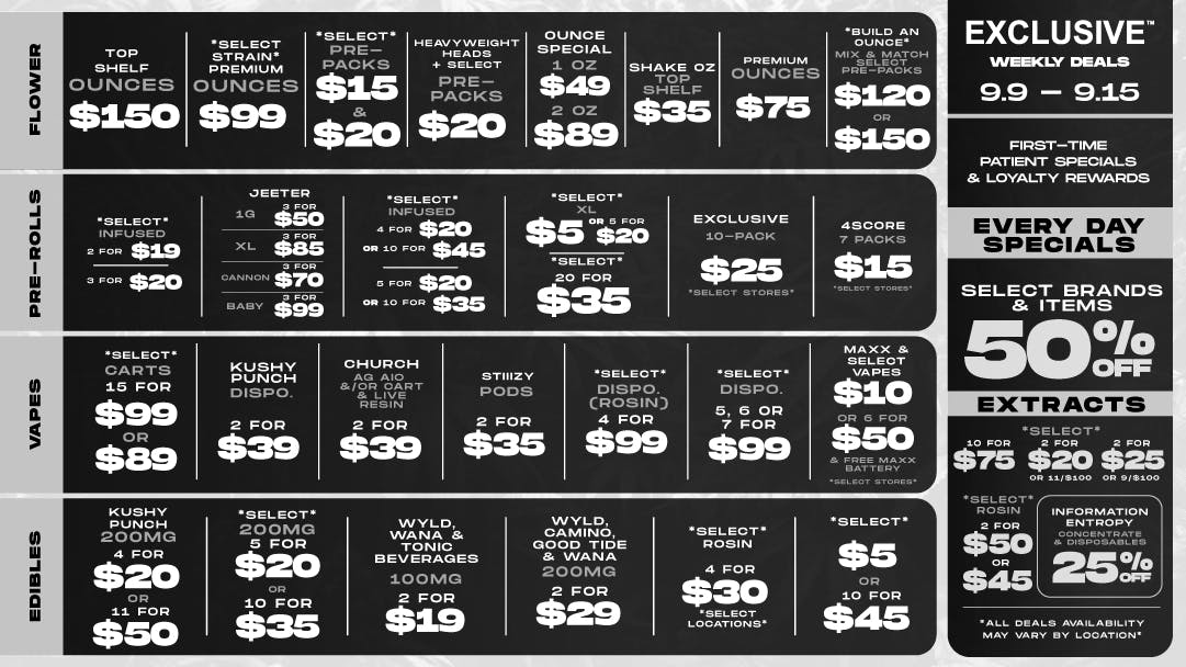 👽TOP SHELF OUNCES FOR 150🤩 at Exclusive Cannabis Ann Arbor Medical