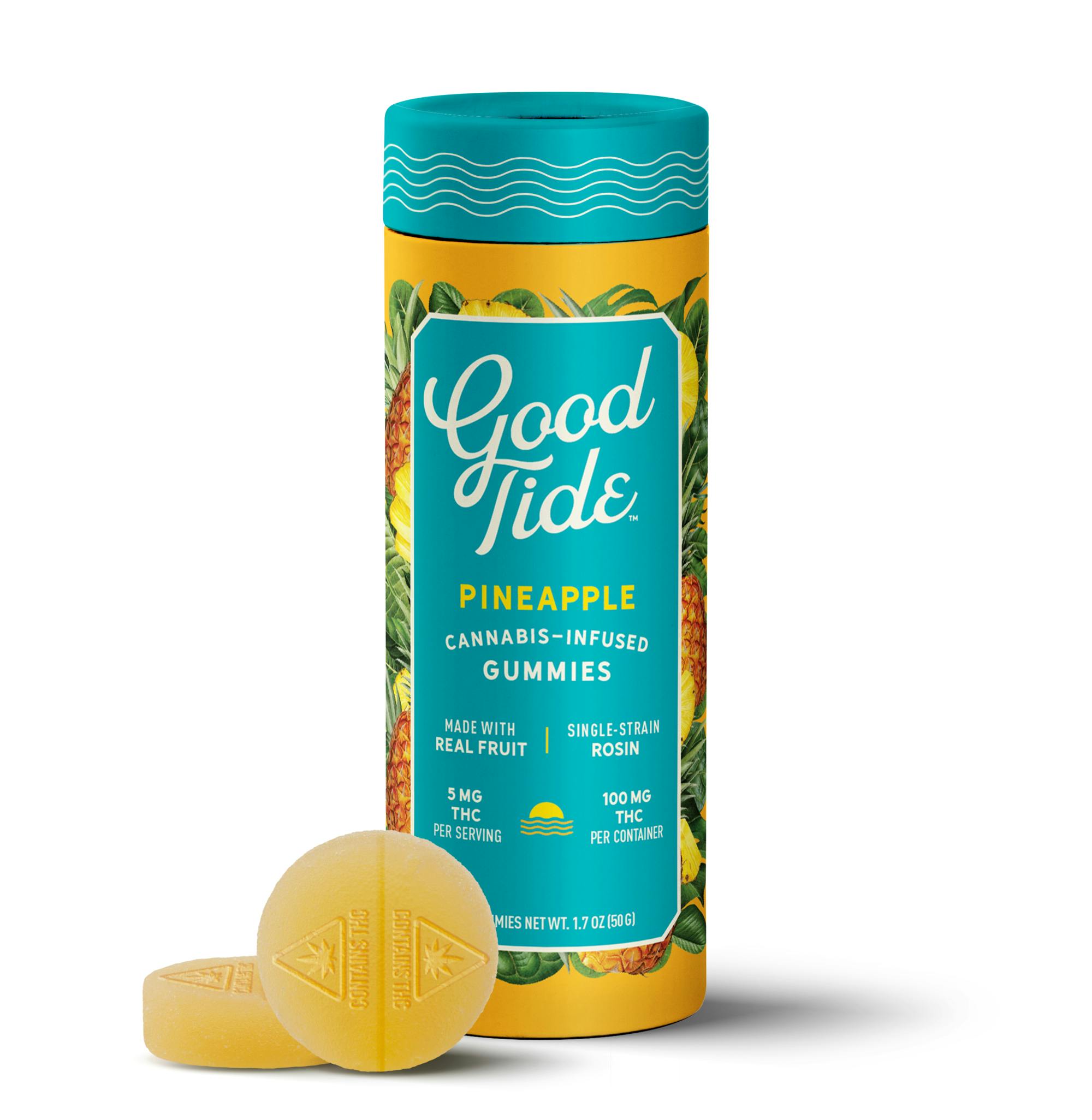 Pineapple | Hash Rosin Gummies | 100mg (10pcs) cannabis product