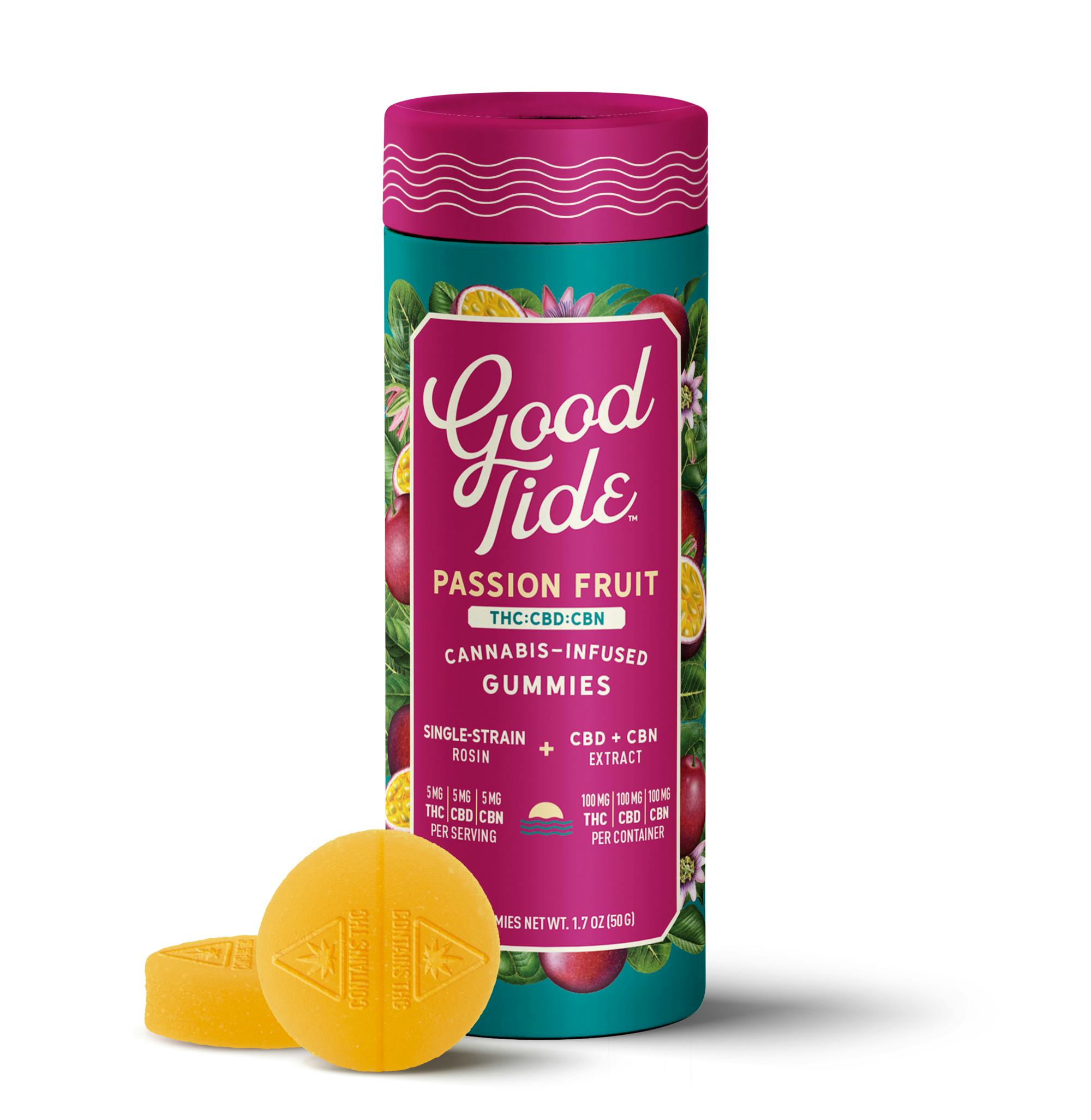 Passion Fruit | THC:CBD:CBN Hash Rosin Gummies | 100mg (10pcs) cannabis product