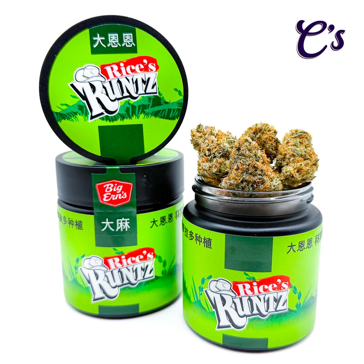 | Big Ern's Flower | Pre-Pack 1/8th | Rice's Runtz