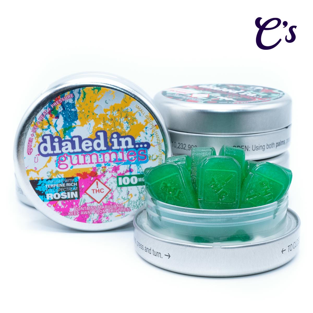 Dialed In | Rosin Gummies (I) First Friday's 100mg