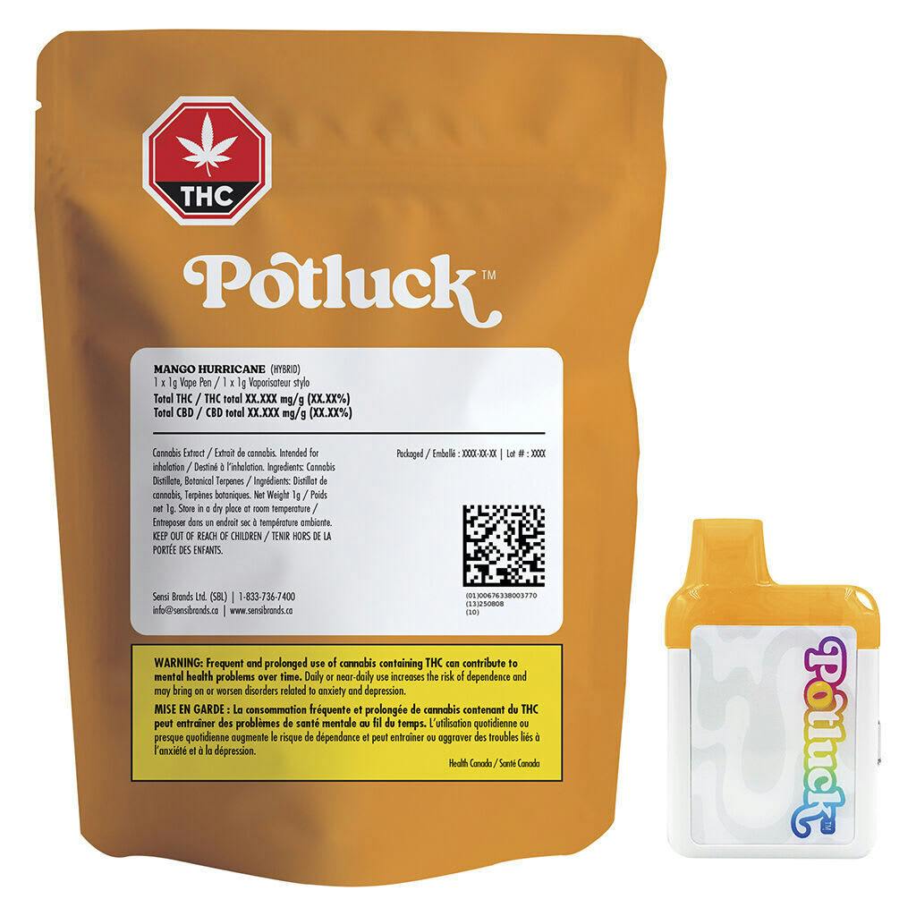 Potluck - Mango Hurricane Disposable Vape - 1g