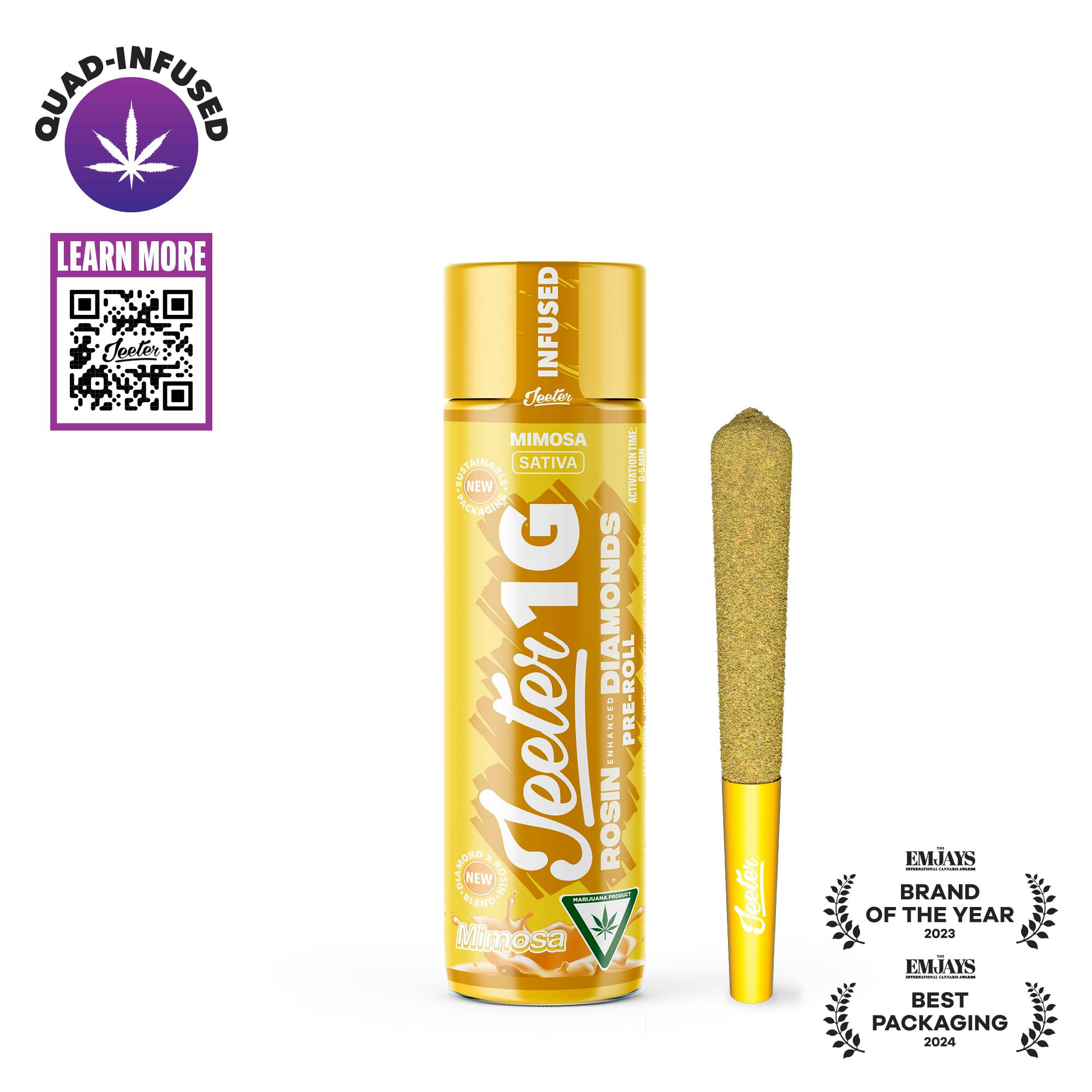 Mimosa | Rosin Enhanced Diamonds Infused Single Pre-Roll cannabis product