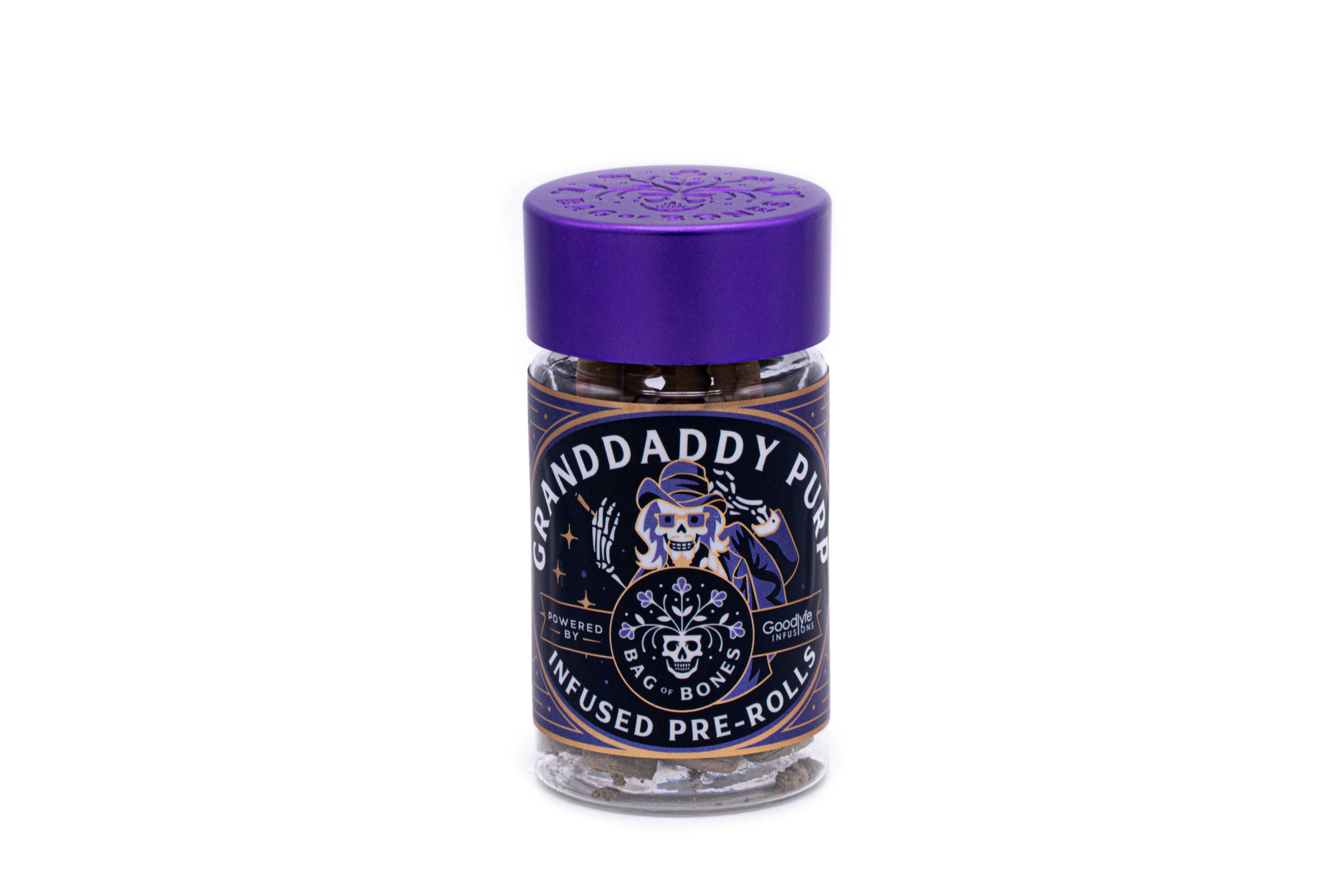 Granddaddy Purp | 5pk Infused Pre-rolls | 0.55g Each cannabis product