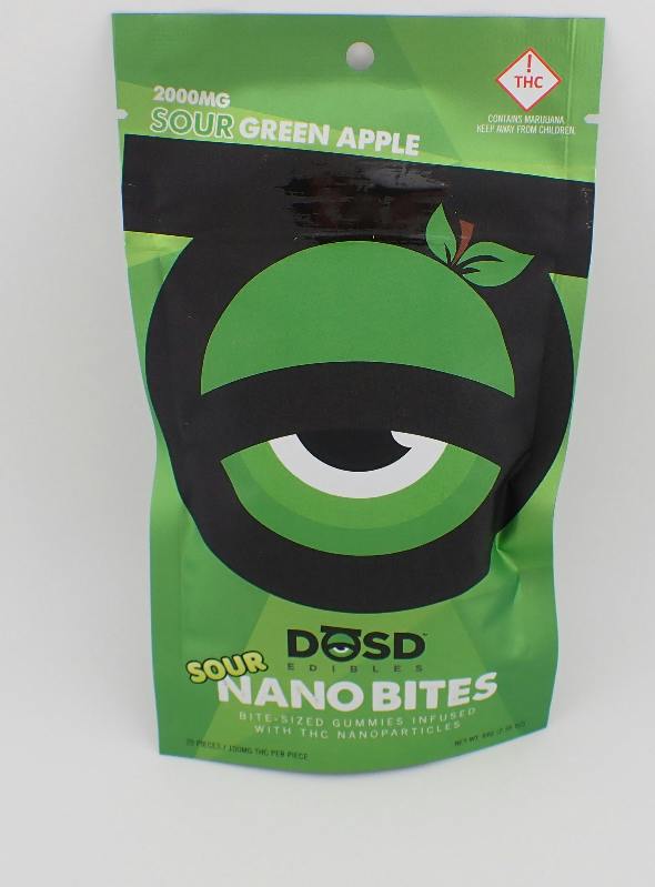 DOSD - Nano Bites (Sour Green Apple)(2000mg - 20pk)(100mg per serving)