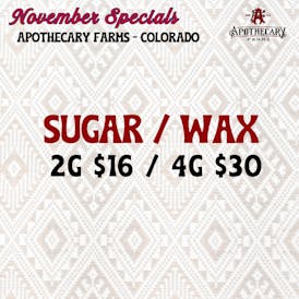 *NOV SPECIALS: Sugar/Wax - 8g/$60