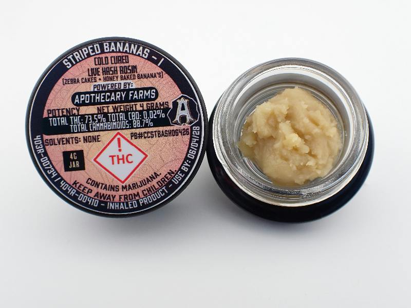 Striped Bananas Live Hash Rosin Baller - I 4G
