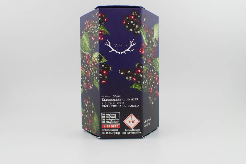 WYLD Med - Elderberry 5:1 THC:CBN Gummies - 1000mg - 20ct