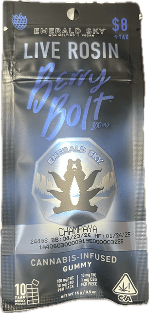 EMERALD SKY-BERRY BOLT 1PC (100MG) GUMMY BAR [I]