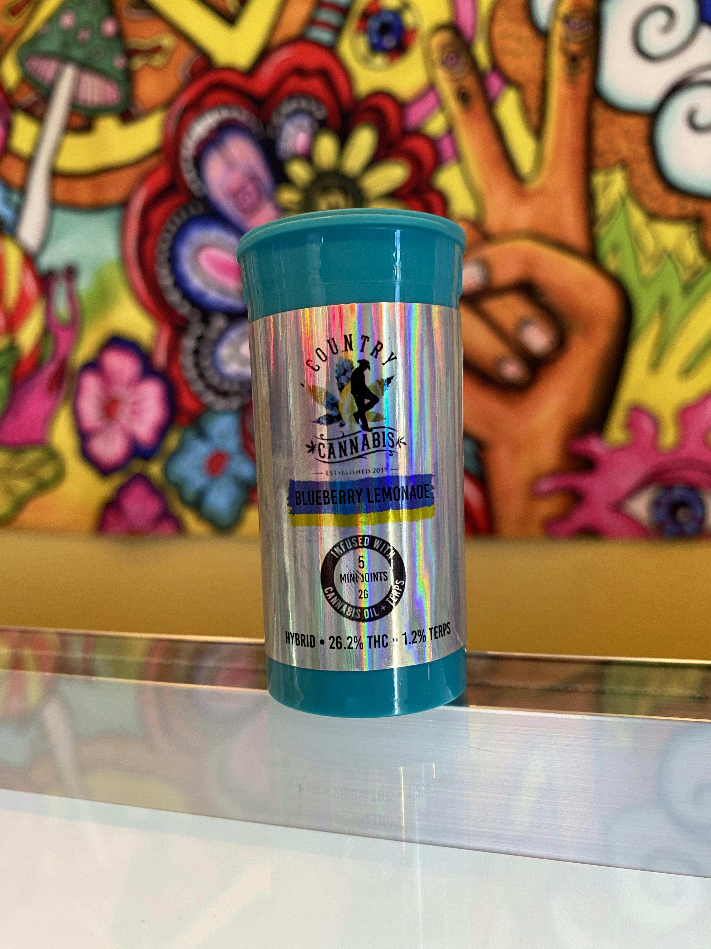 Blueberry Lemonade | Mini Infused Pre-Roll | 2G | 5pk by Country Cannabis