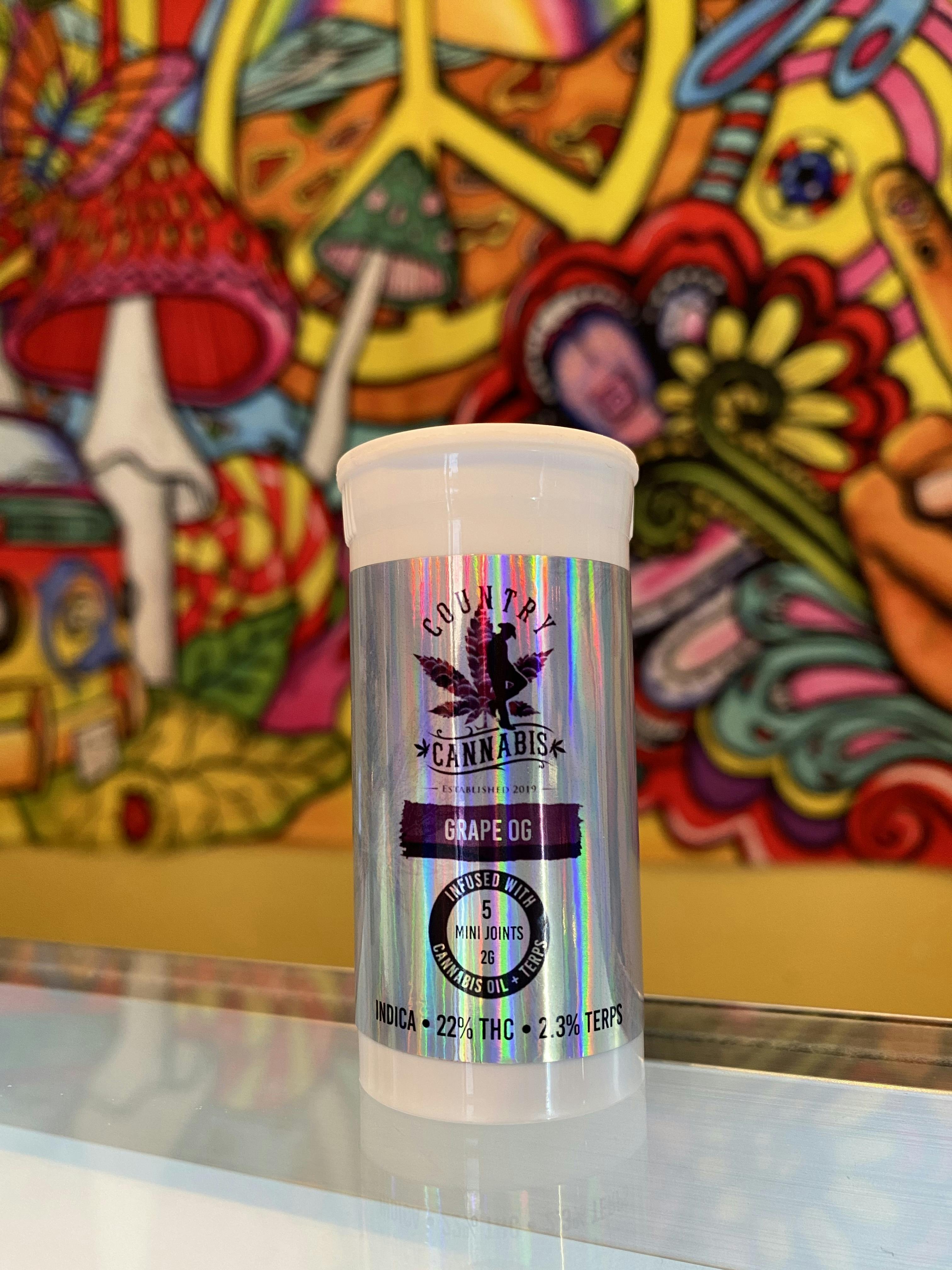 Grape OG | Mini Infused Pre-Roll | 2G | 5pk by Country Cannabis