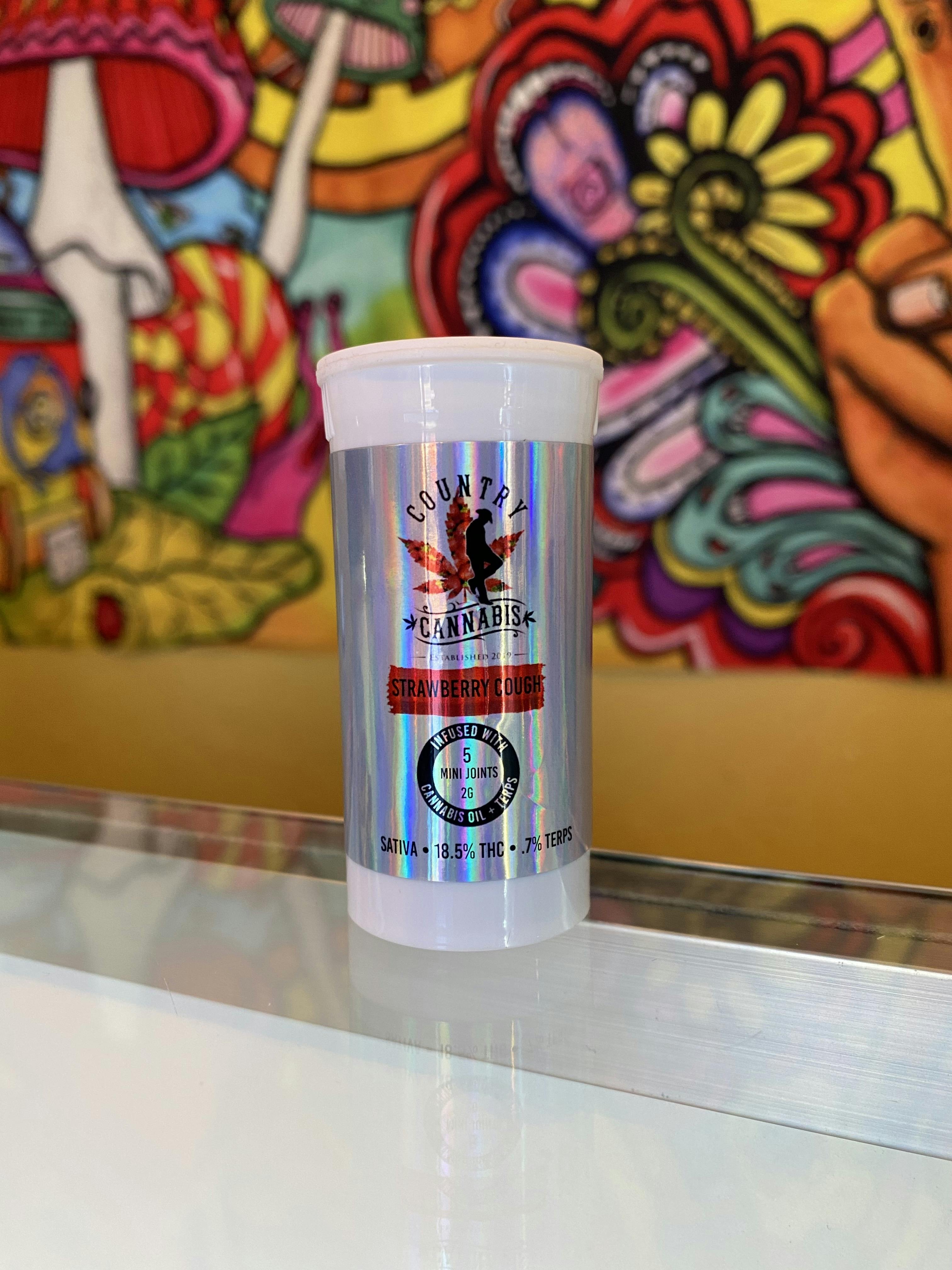 Strawberry Cough | Mini Infused Prerolls | 2G | 5pk by Country Cannabis