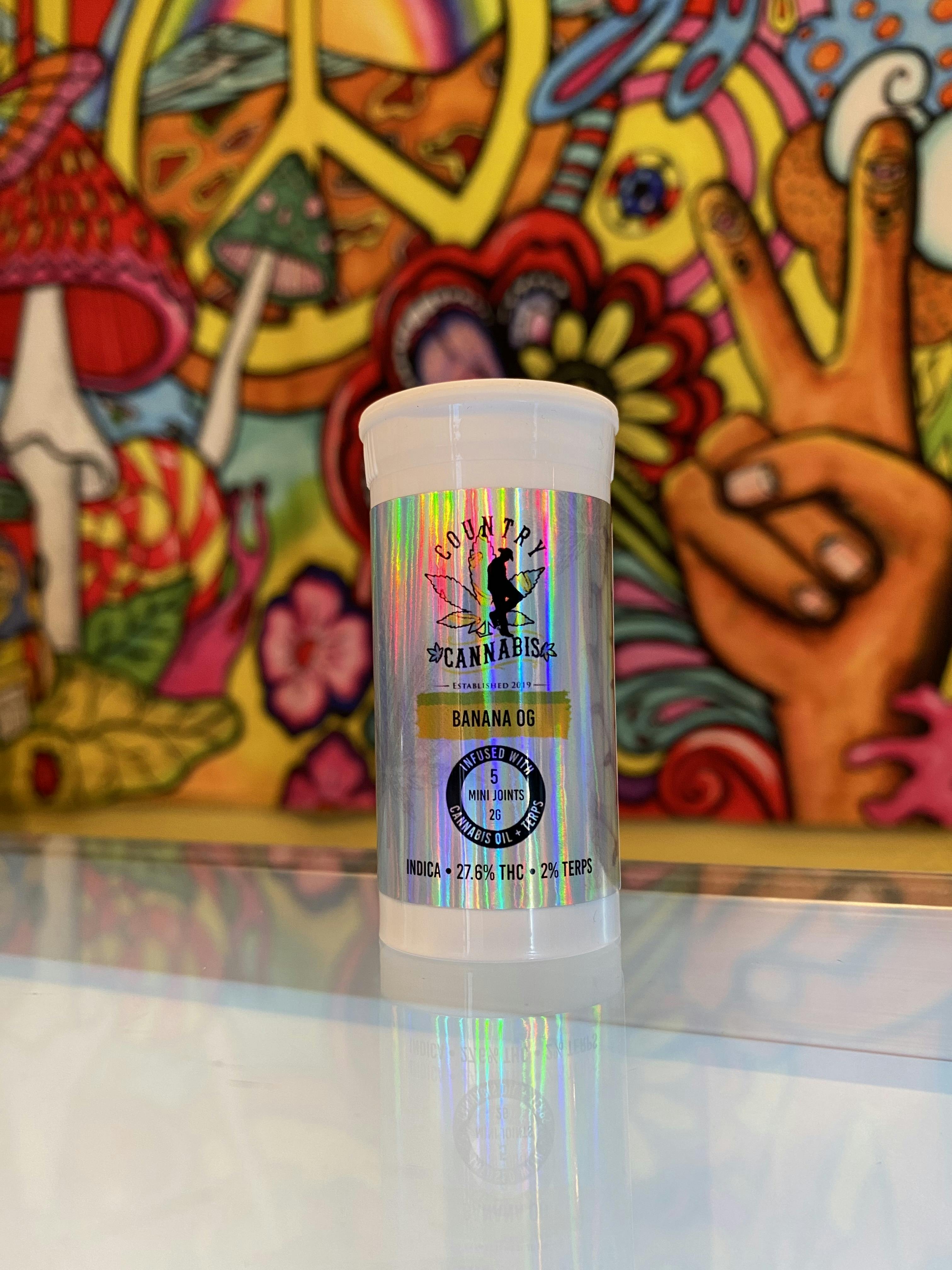Banana OG | Mini Infused Pre-Roll | 2G | 5pk by Country Cannabis