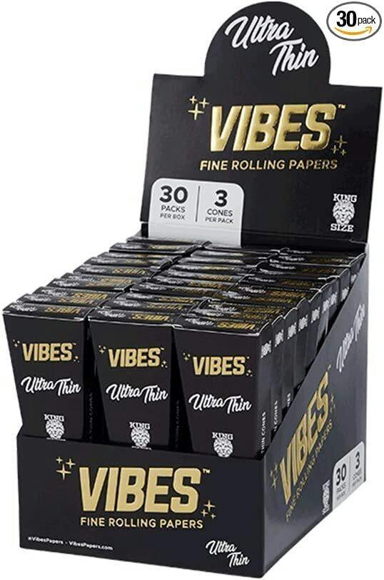 Vibes Ultra Thin 3pk King Size Cones