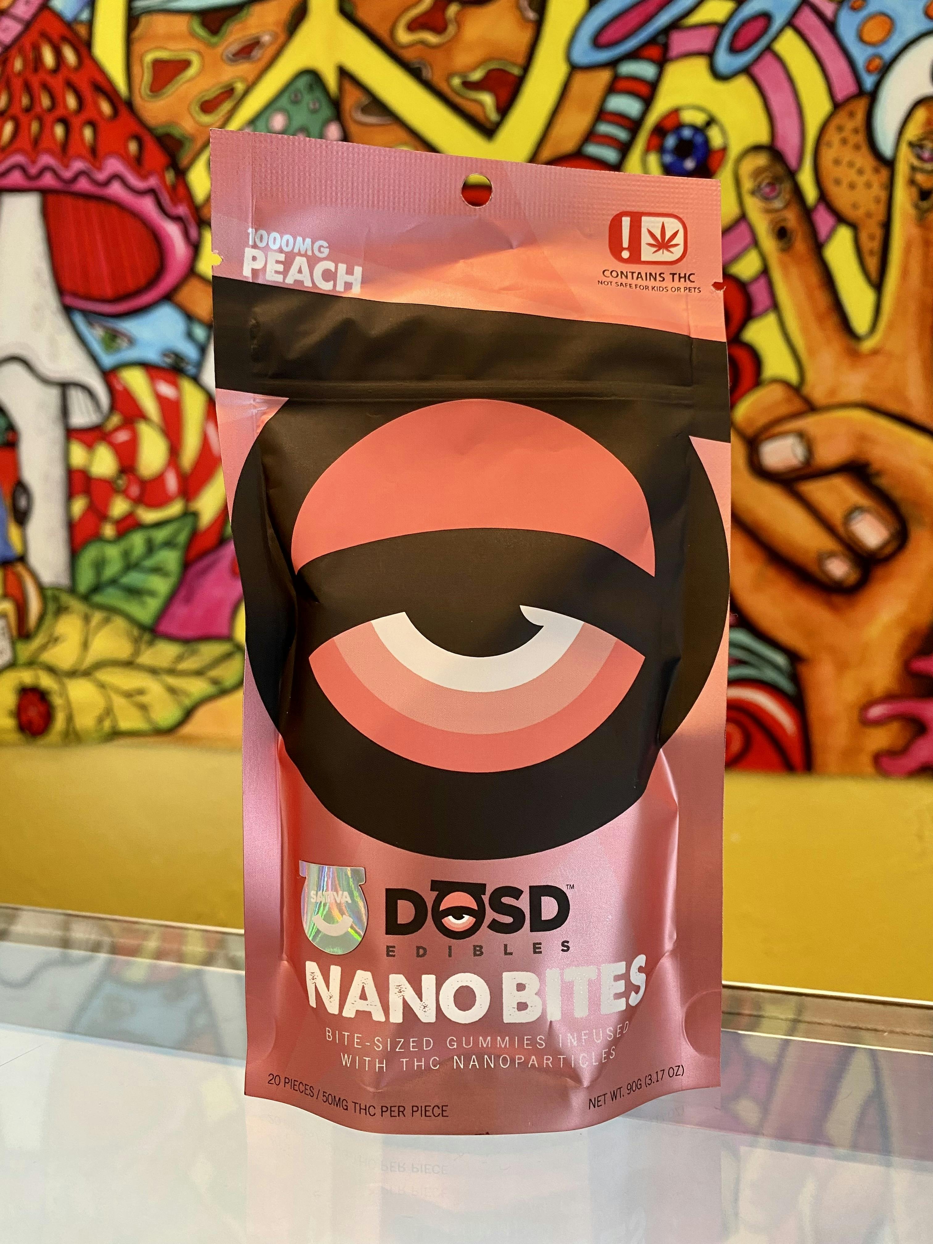 Nano Bites - Peach 1000mg, Sativa Enhanced