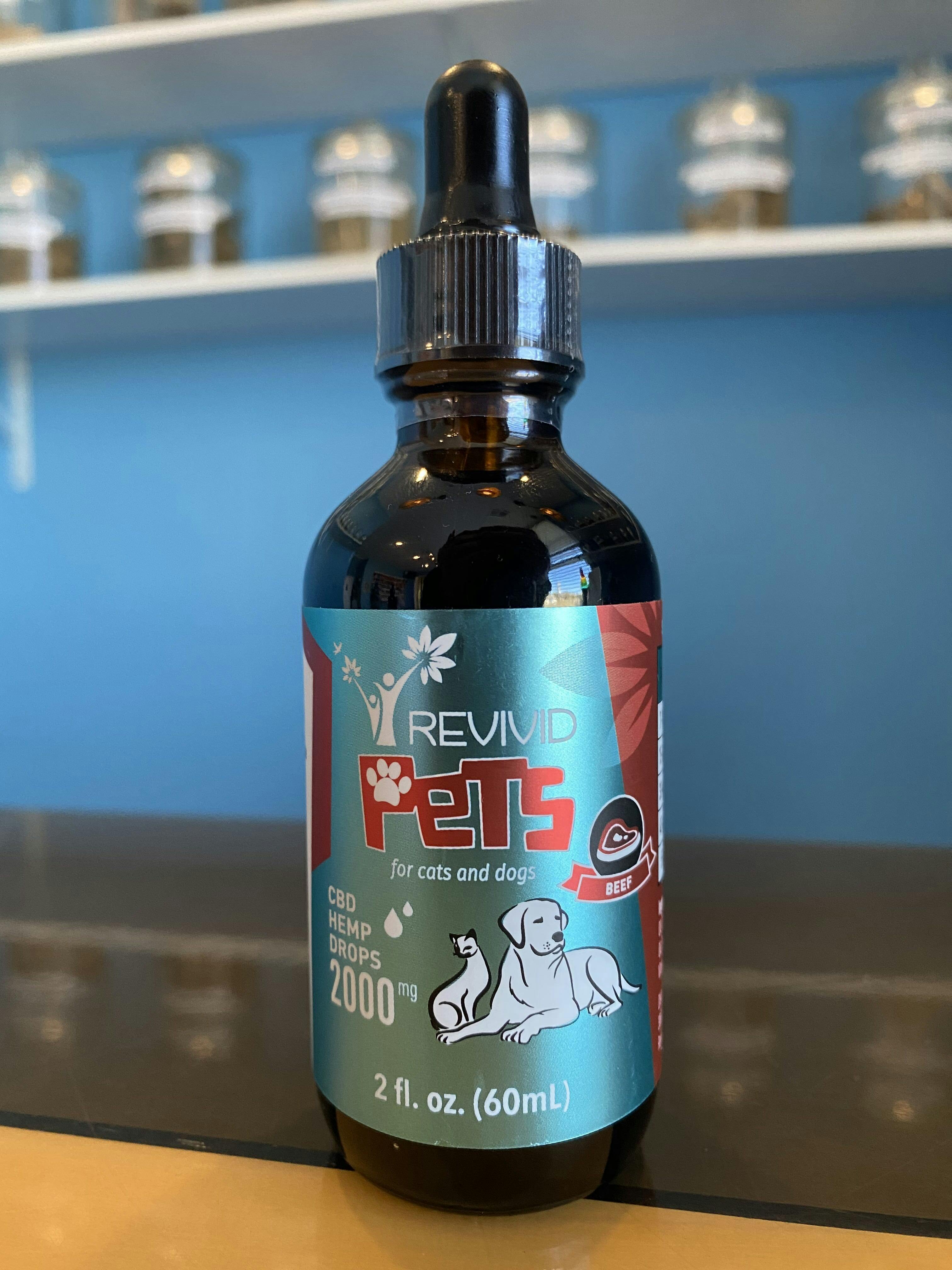 Revivid Pets 2000mg CBD Tincture Beef
