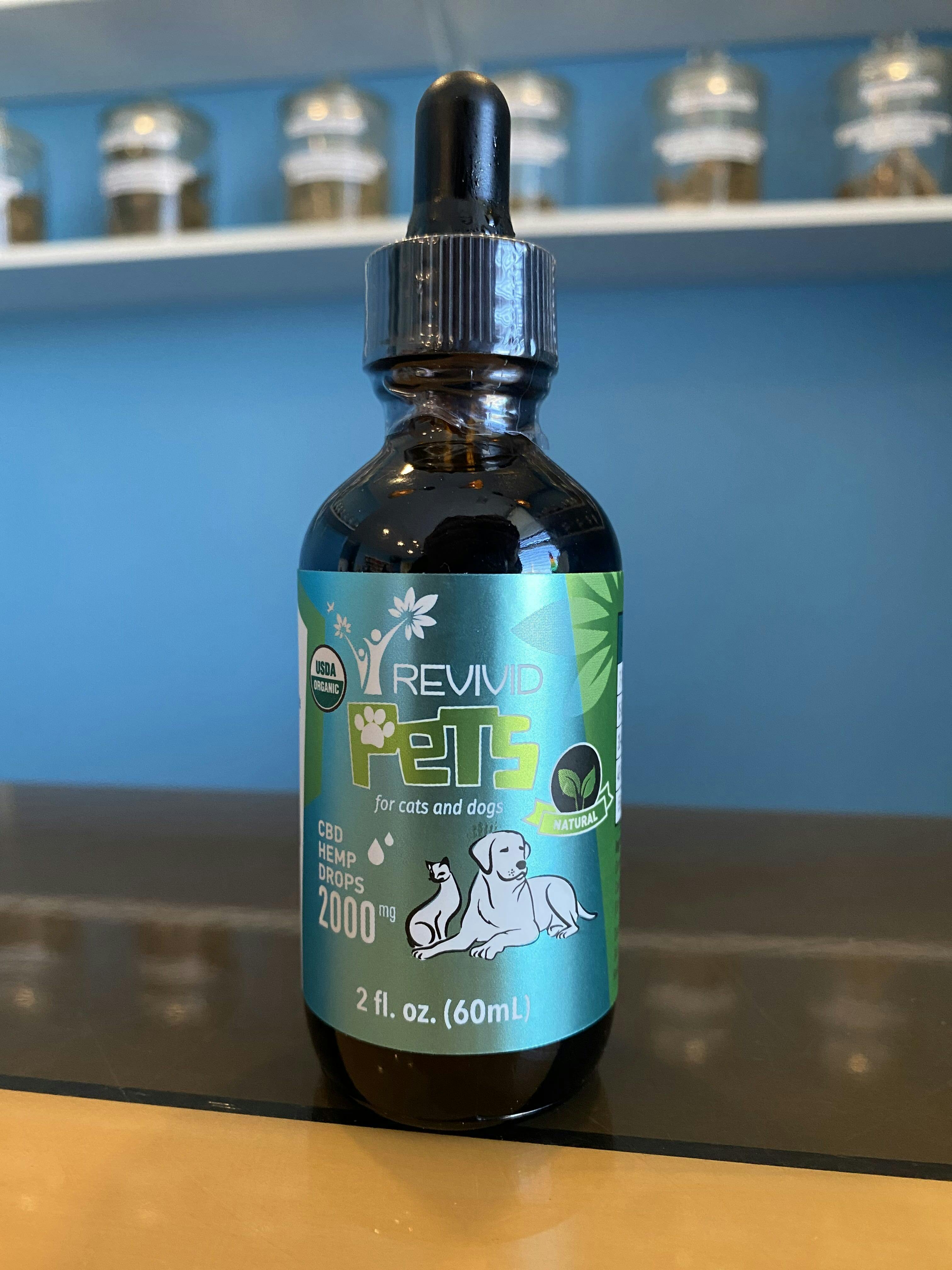 Revivid Pets 2000mg CBD Tincture Natural