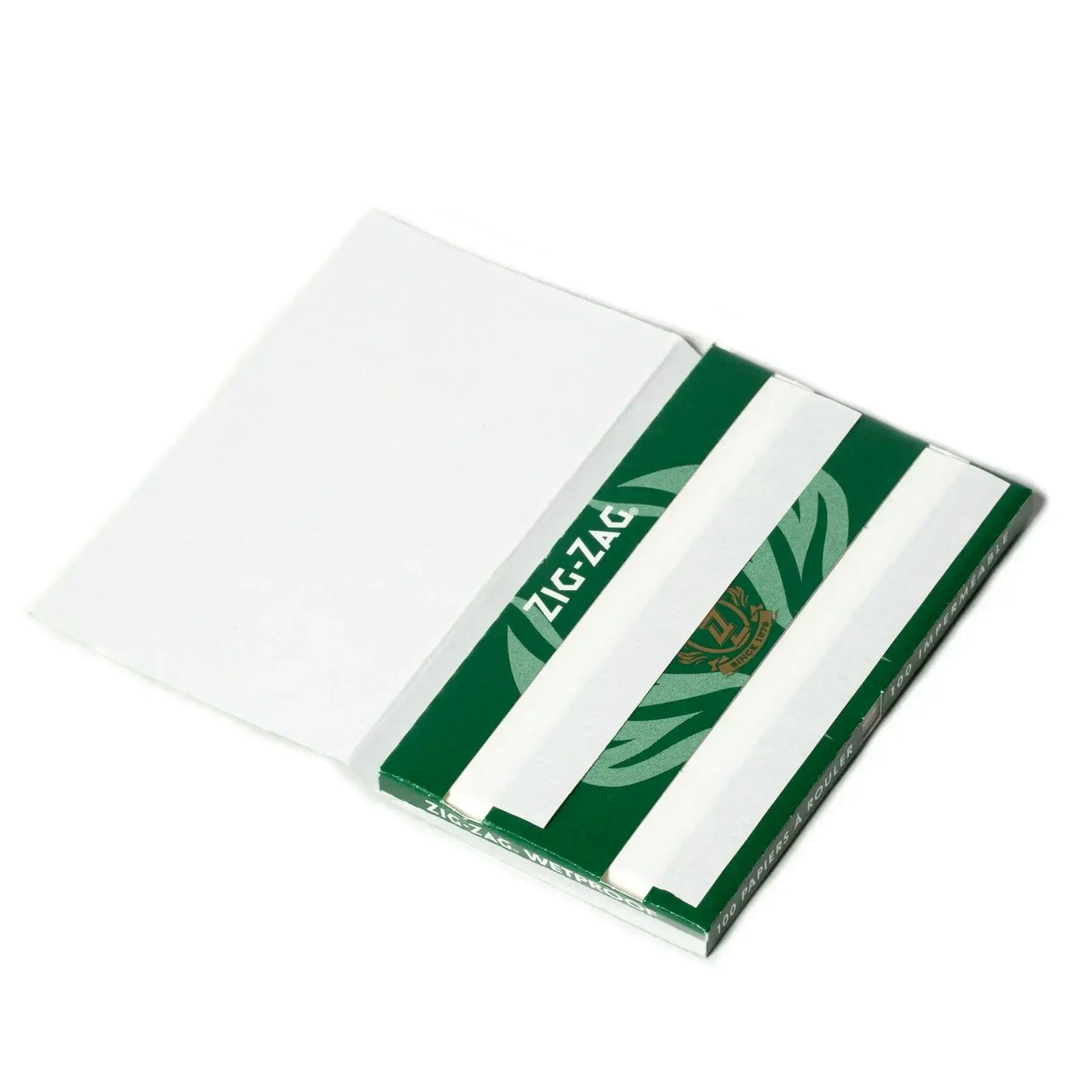 Zig Zag | Green Wet Proof Rolling Papers | Single Wide