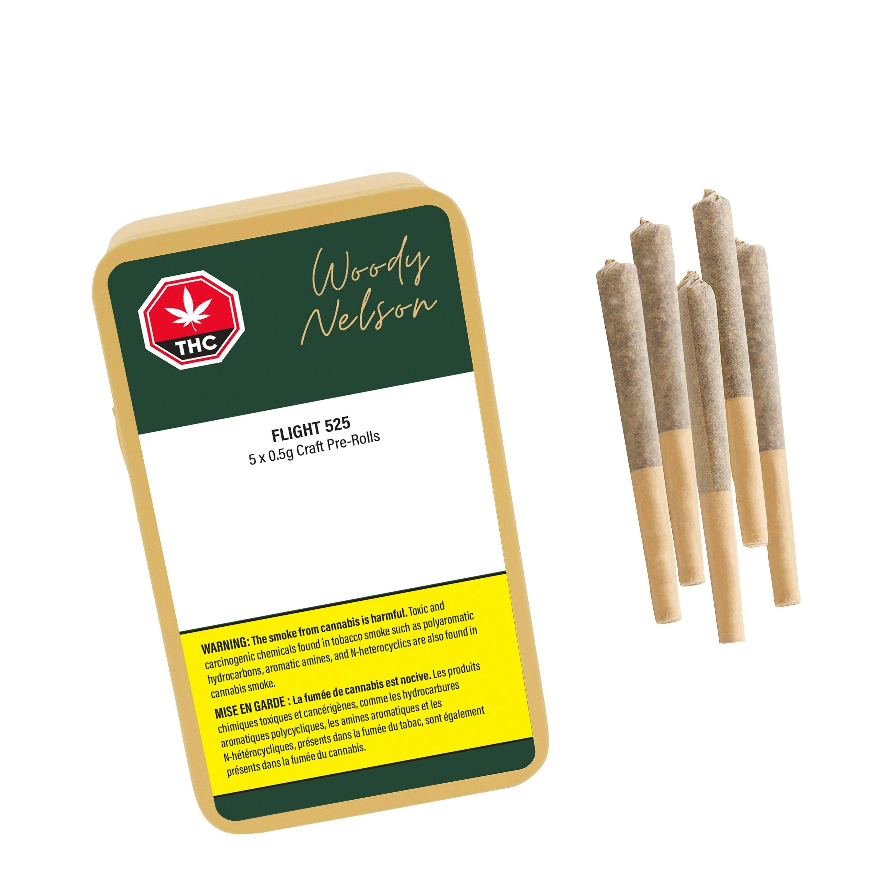 Flight 525 (Gastro Pop or Lemon Cherry Gelato) Pre-Rolls 5x0.5g by Woody Nelson