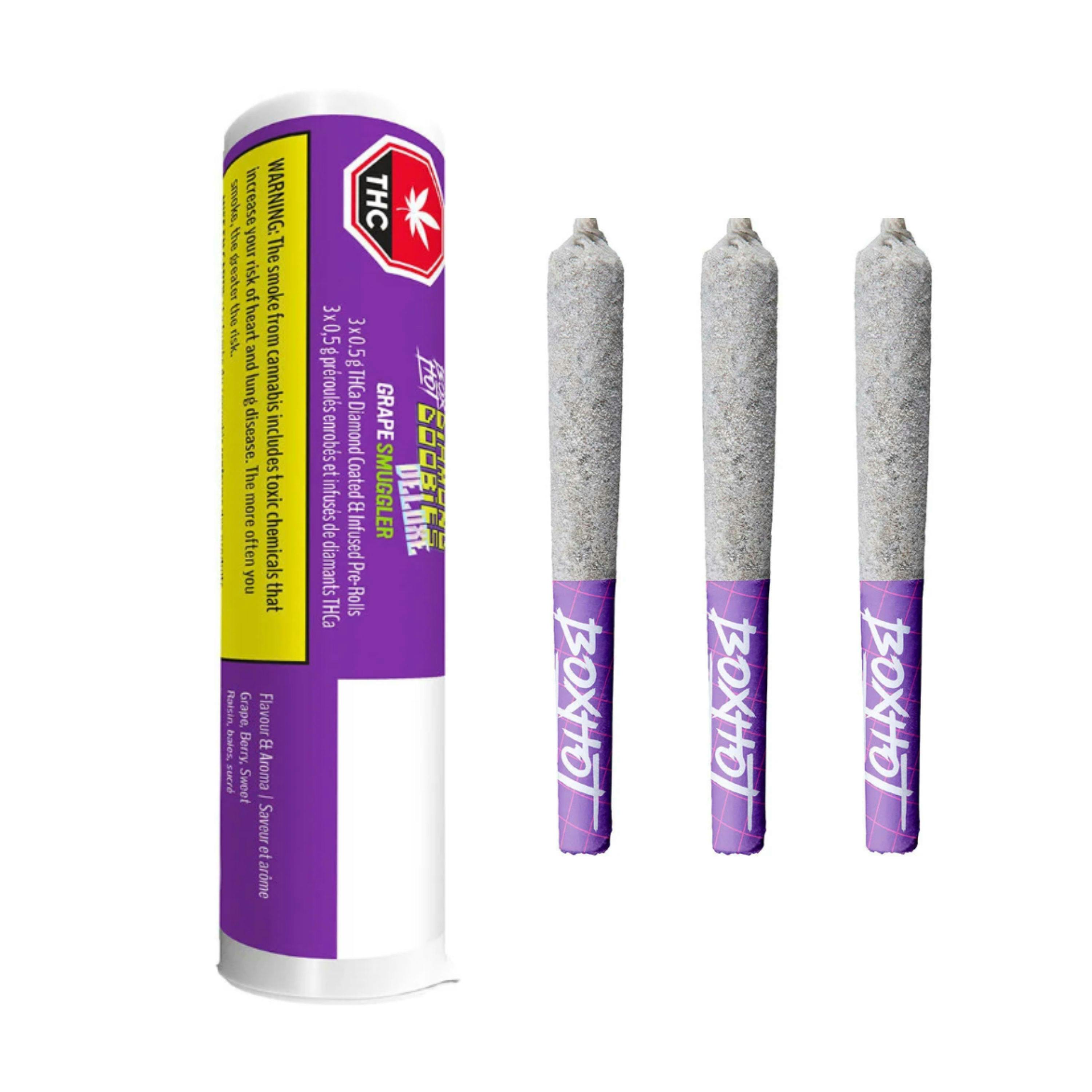 Diamond Doobies Deluxe - Grape Smuggler Infused Pre-Roll 3x0.5g [Boxhot]