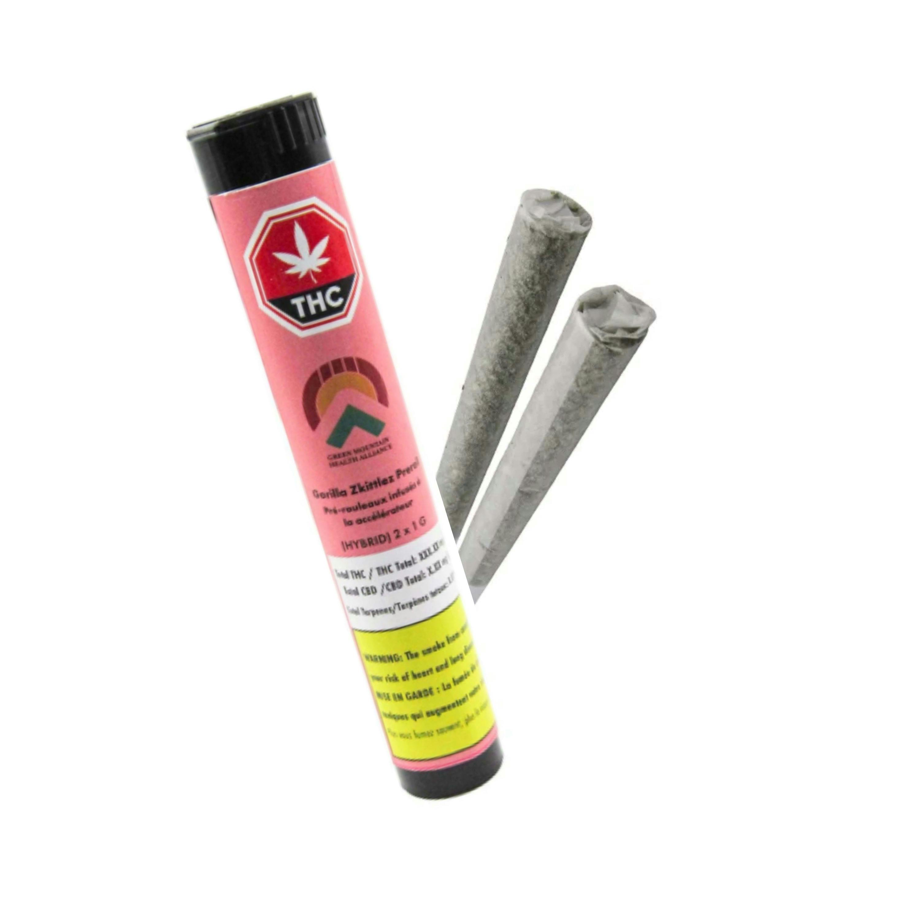 Gorilla Zkittlez Pre-Roll 2x1g Pre-Rolls