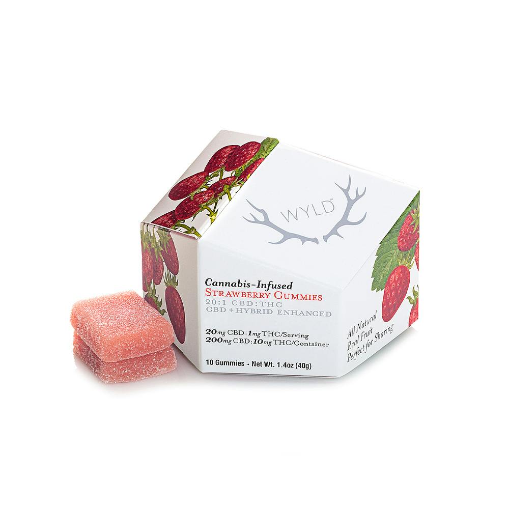 Strawberry 20:1 Gummies CBD:THC 10x1mg