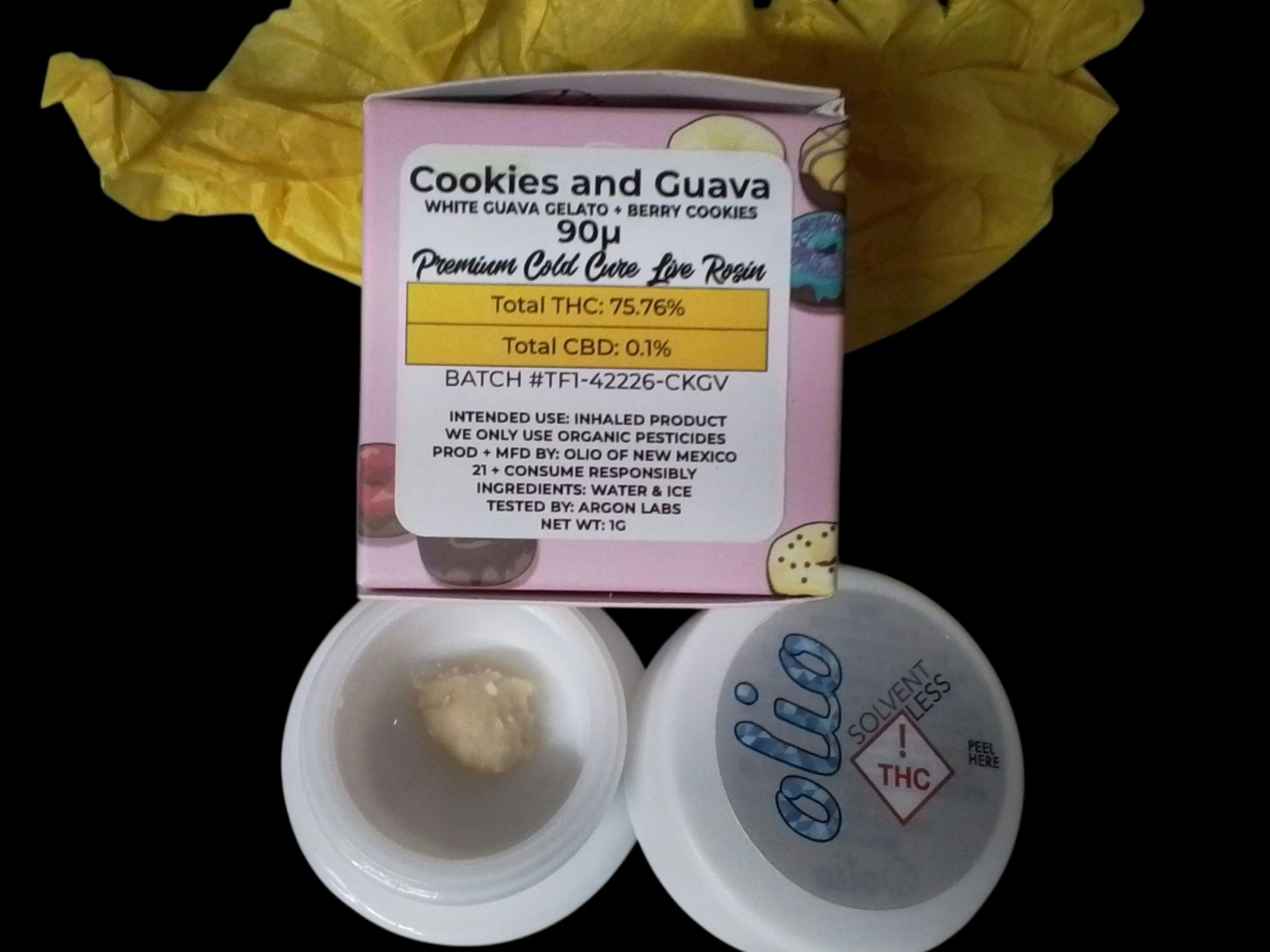 Olio - Cookies and Guava 90u Live hash Rosin - 1g