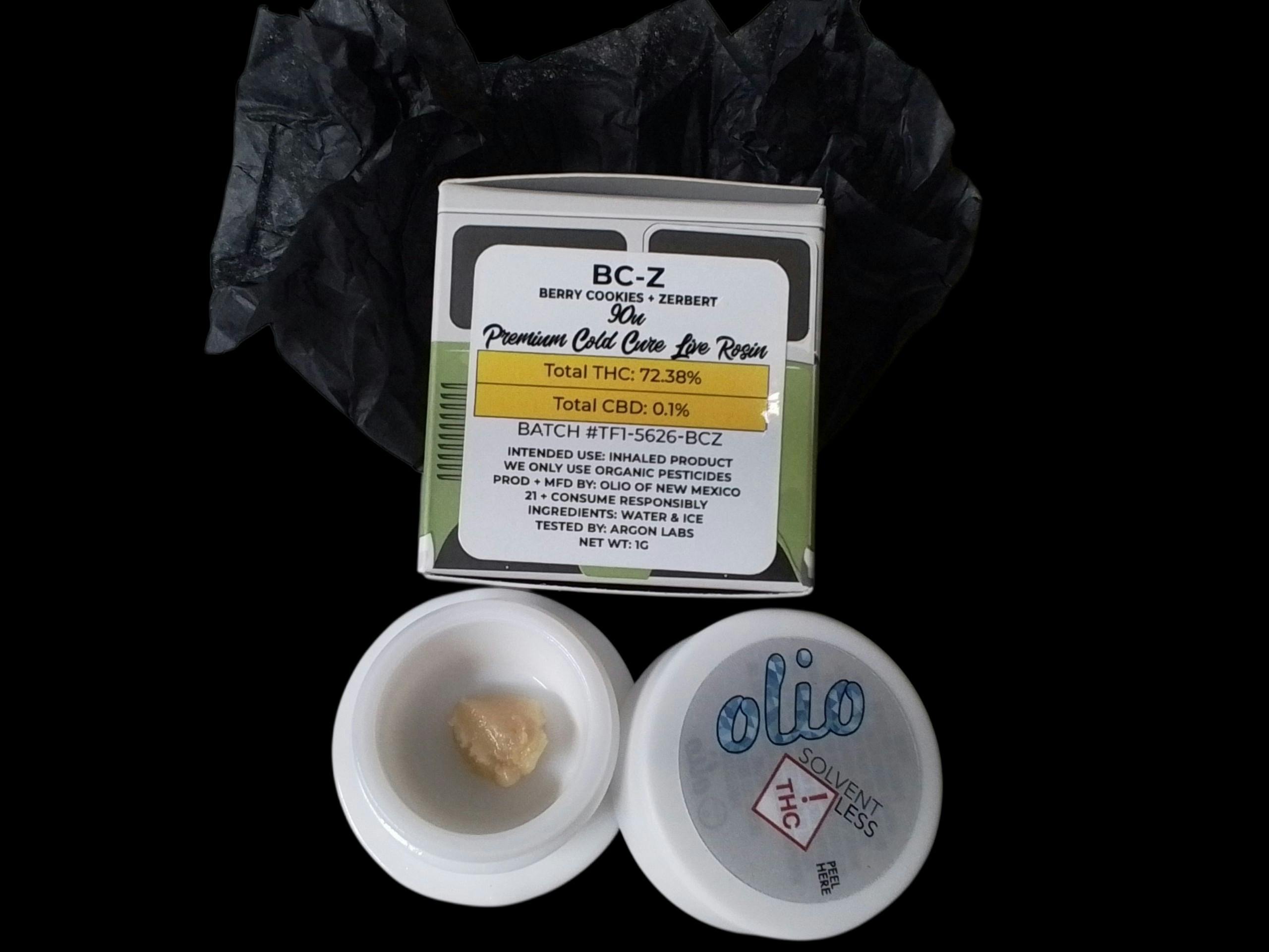 Olio - BC-Z 90u Live Hash Rosin - 1g