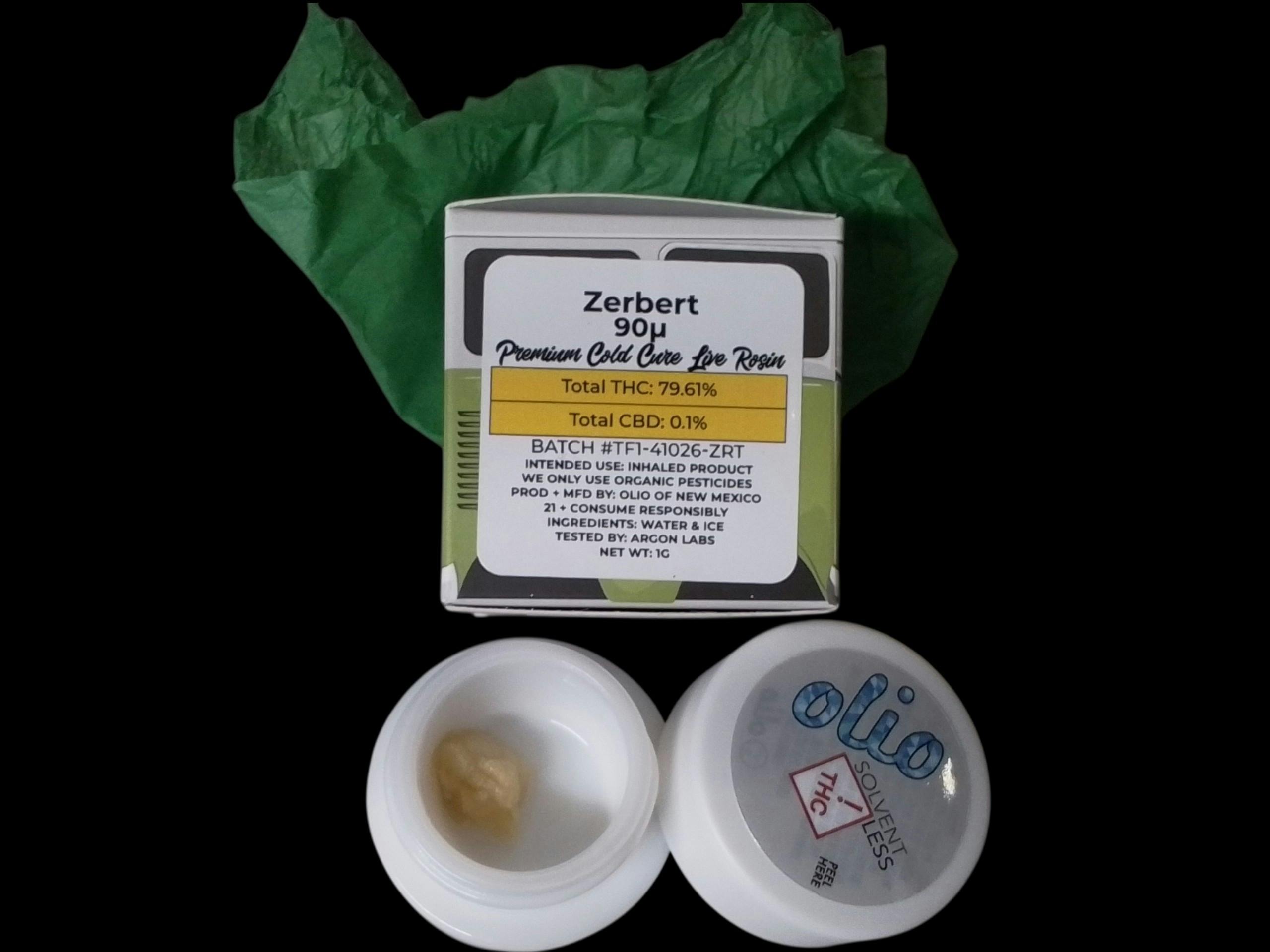 Olio - Zerbert 90u Live Hash Rosin - 1g