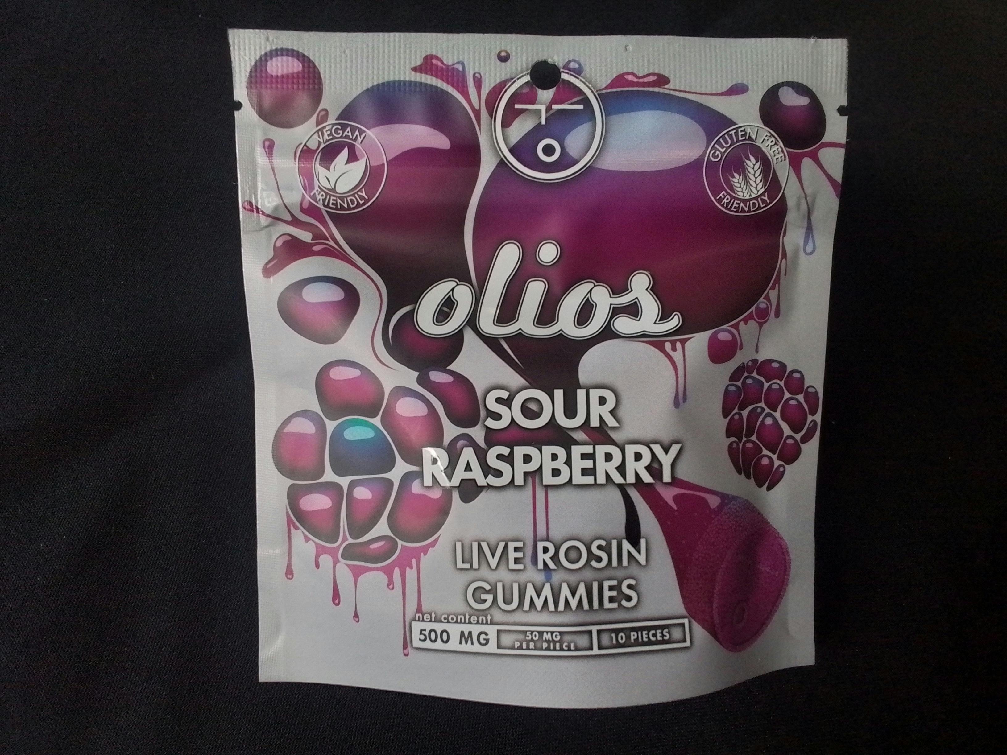 Olio Gummies - MED - SOUR RASPBERRY - 500MG