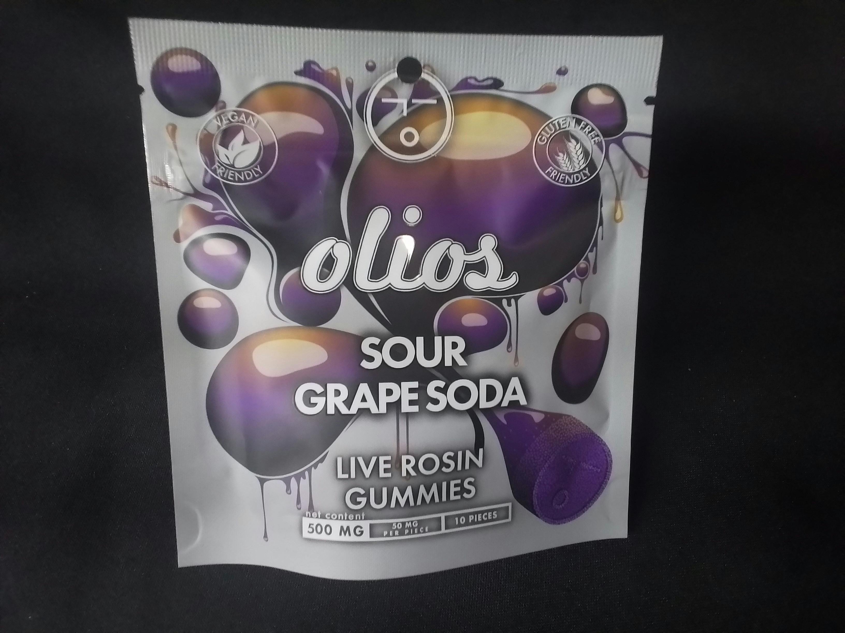 Olio Gummies - MED - SOUR GRAPE SODA - 500MG