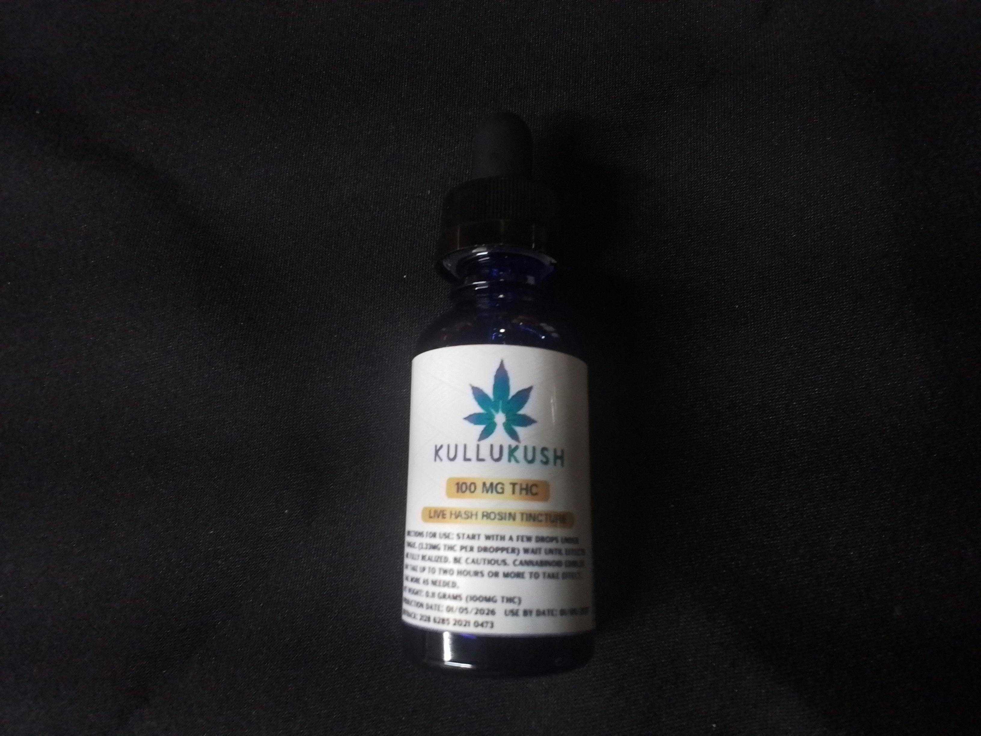 Kullu Kush - Recreational Tincture - 100mg THC - Live Rosin - Mixed - 30ml