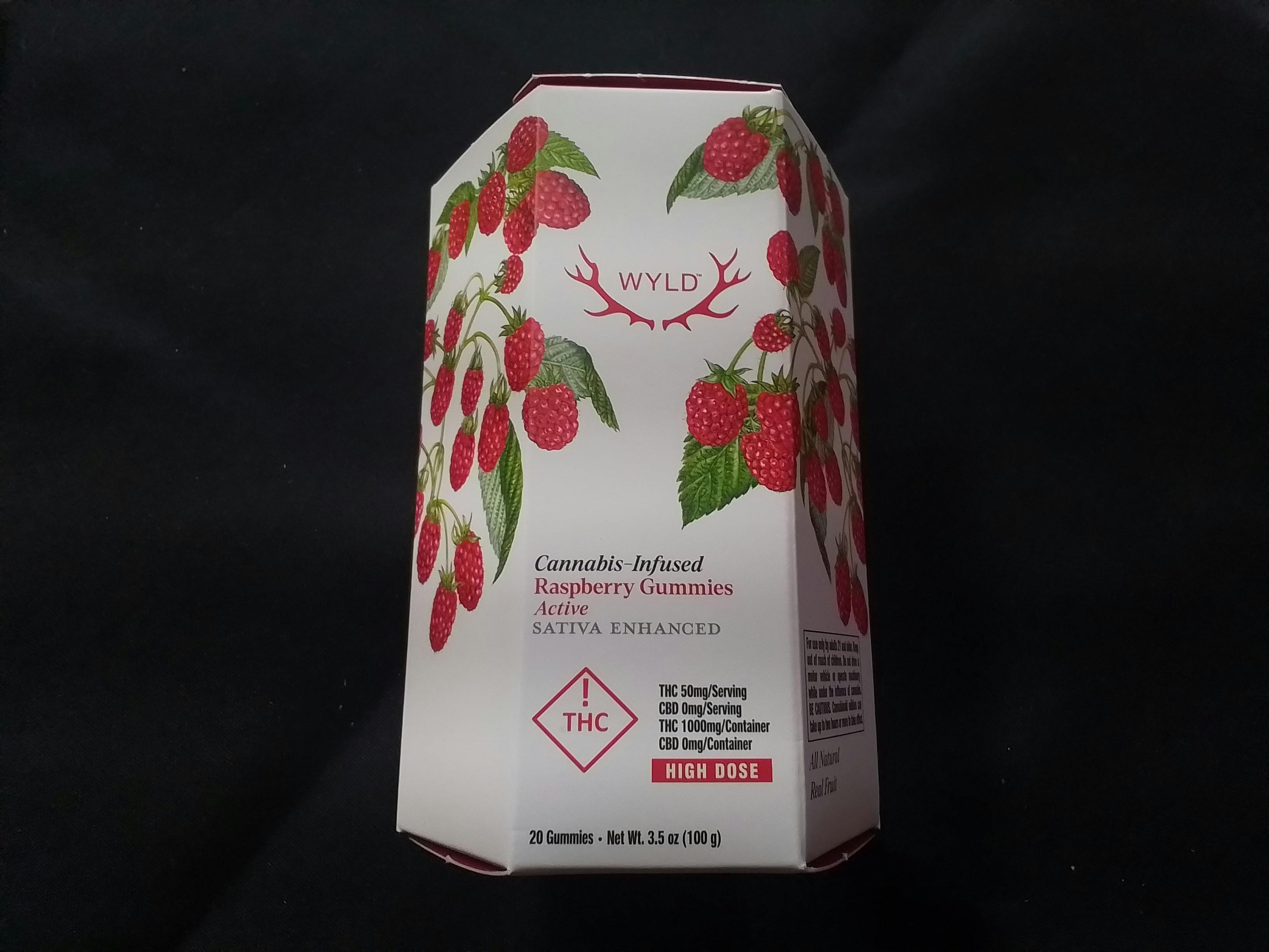 Raspberry Sativa Enhanced Gummies | 1000mg | 20ct | 50mg/ea