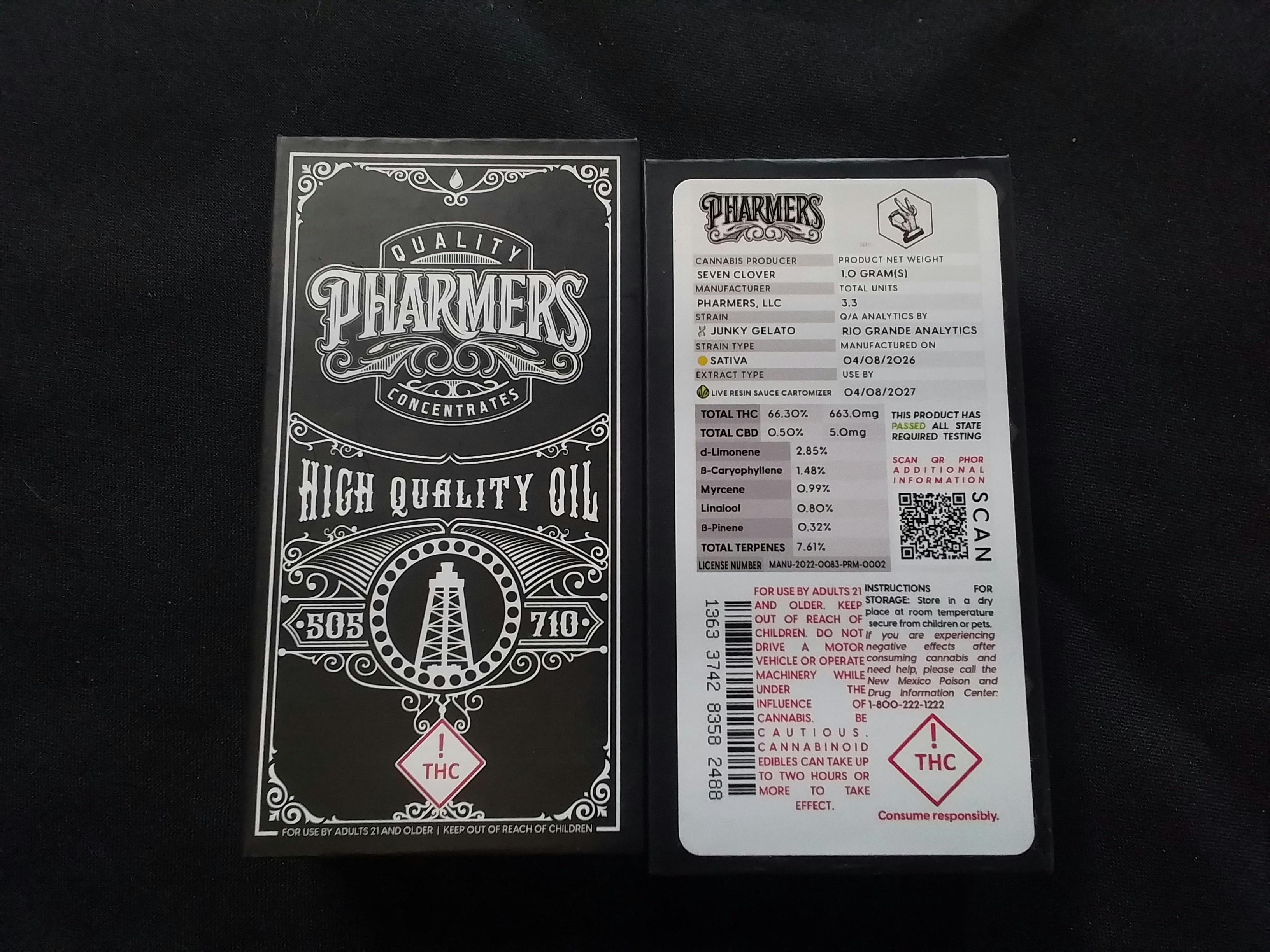 PQ - Vape 510 - Live Resin - Junky Gelato (S) - 1g