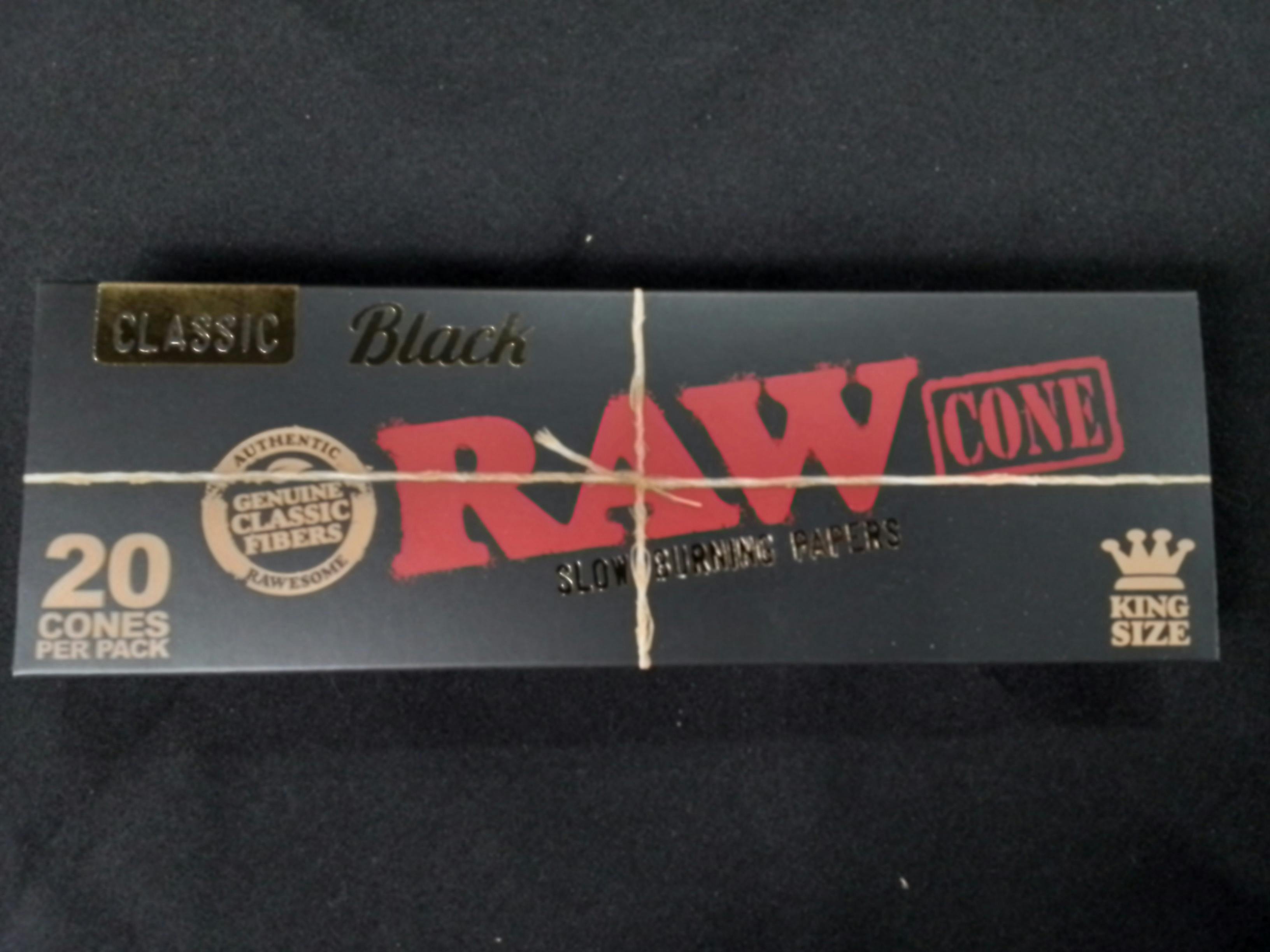 Raw Cones 20pk Black King