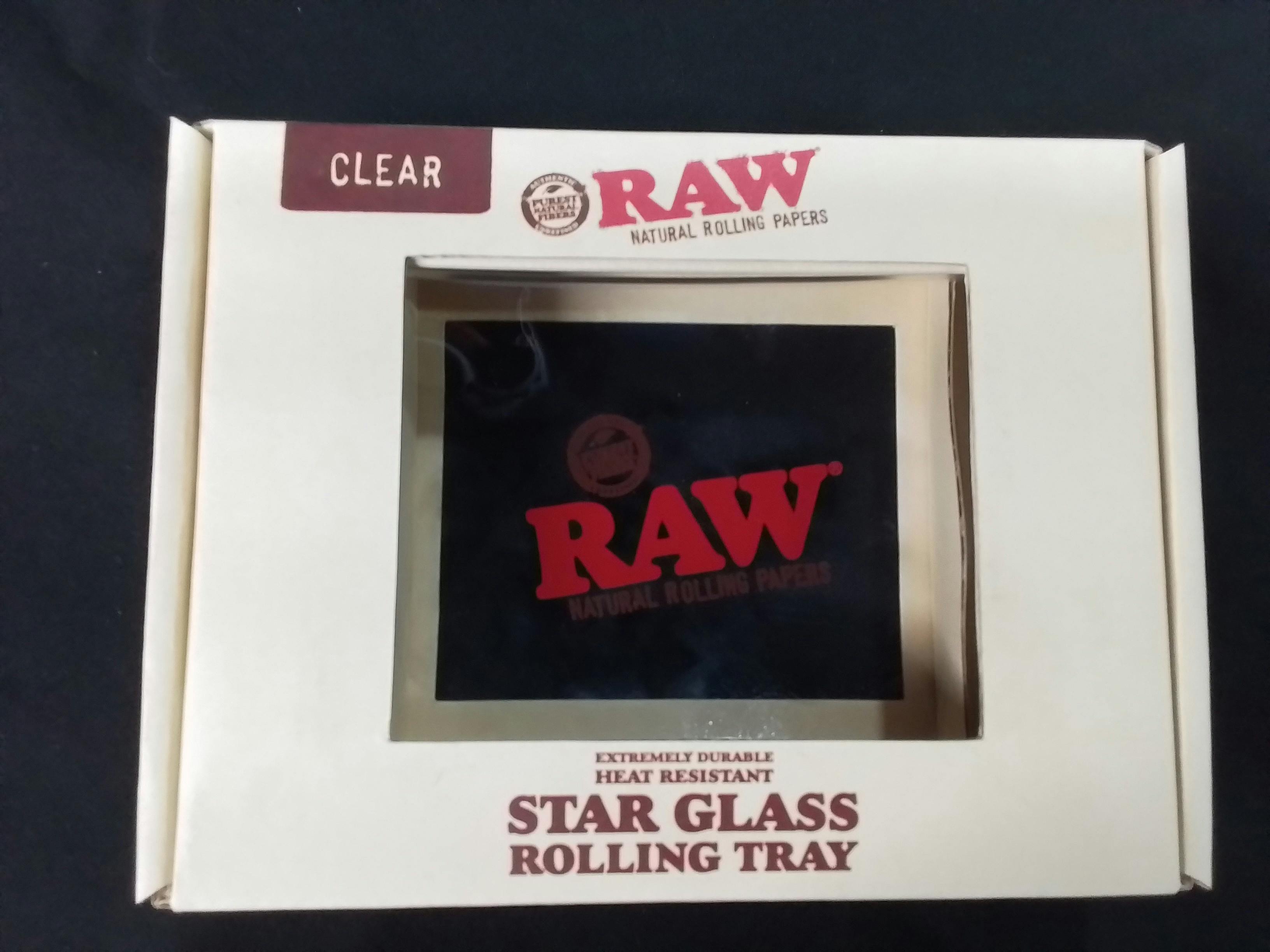 Rolling Trays small raw star glass