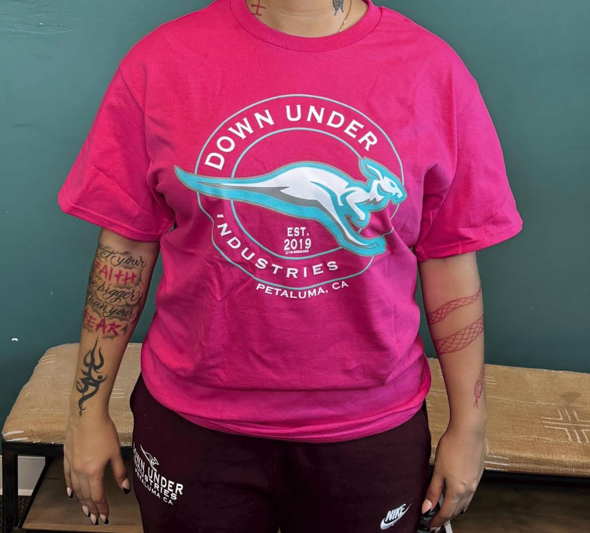 Pink Kangaroo Tshirt Men's MED