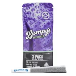 Lumpy's Flowers - Lemon Squarez 3pk Prerolls
