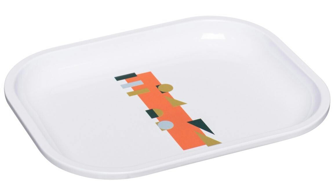 TIN ROLLING TRAY DESIGN 1 - WHITE