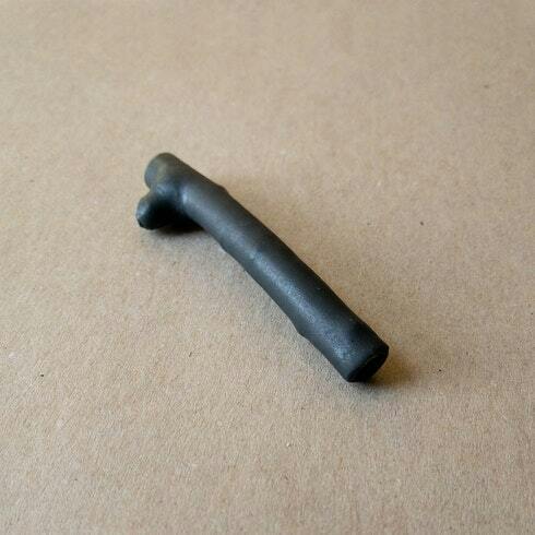 GREEN CANNABIS - BIRCH STICK, CERAMIC ONE HITTER, BLACK/MATTE GLAZED