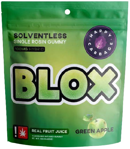 Green Apple "BLOX" Gummy: Happy Cabbage Farms