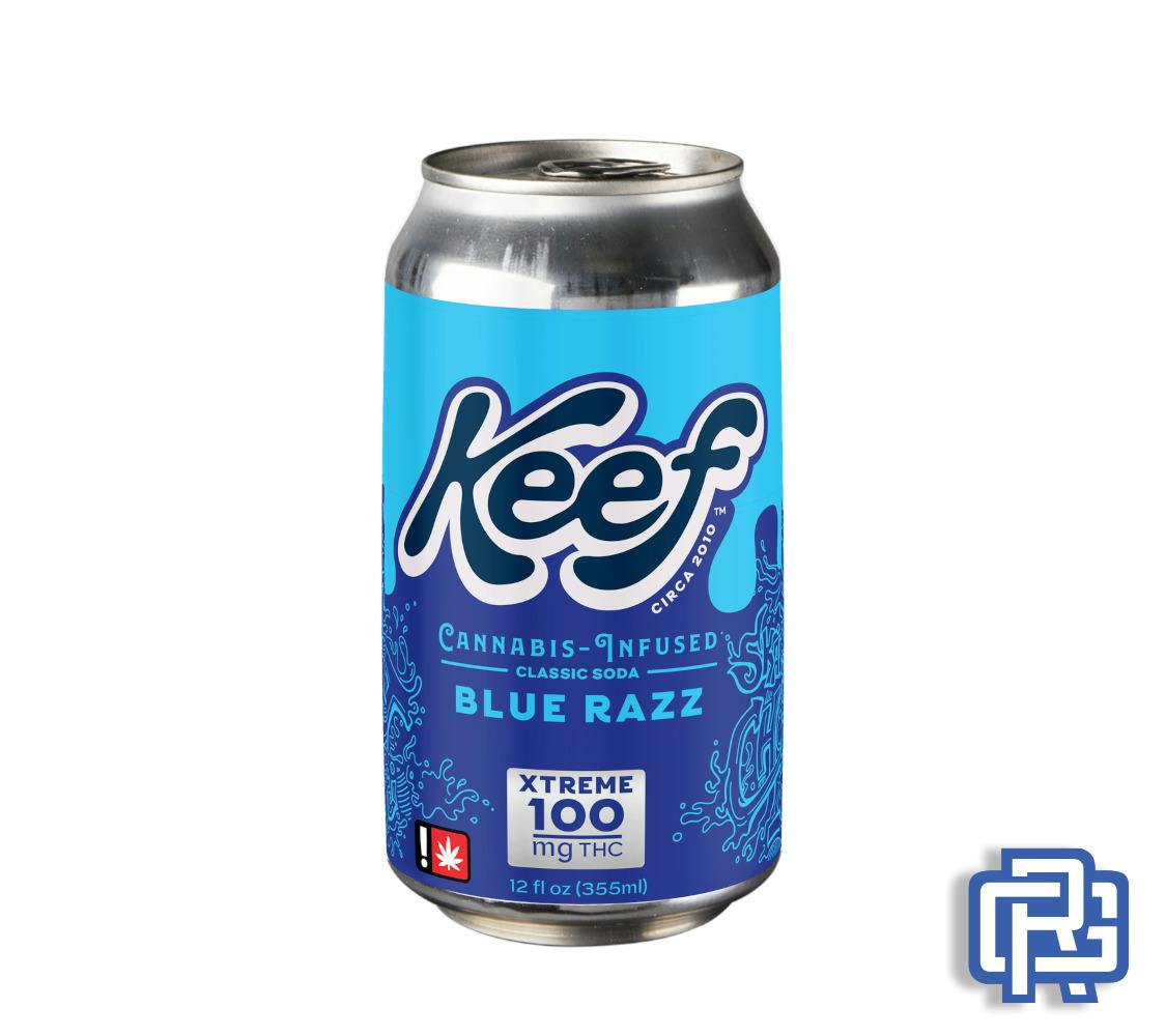 Blue Razz Soda | 12oz 100mg (THC) | Keef