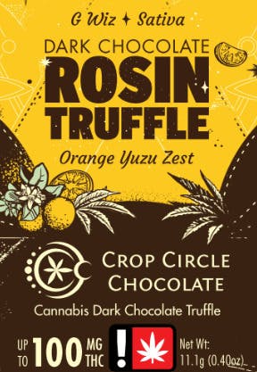 Orange Yuzu Zest Dark Chocolate Truffle: Crop Circle