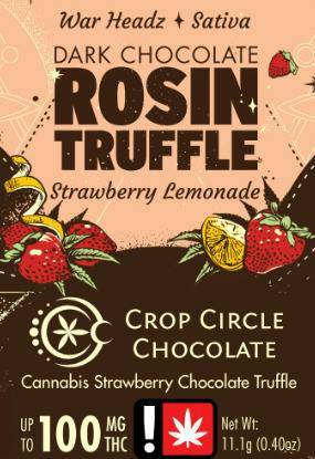 Strawberry Lemonade Dark Chocolate Truffle: Crop Circle