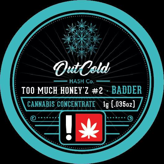 Too Much Honey'z #2 Rosin Concentrate | 1g (90µ-140µ Live Hash Rosin) | Out Cold Hash Co.