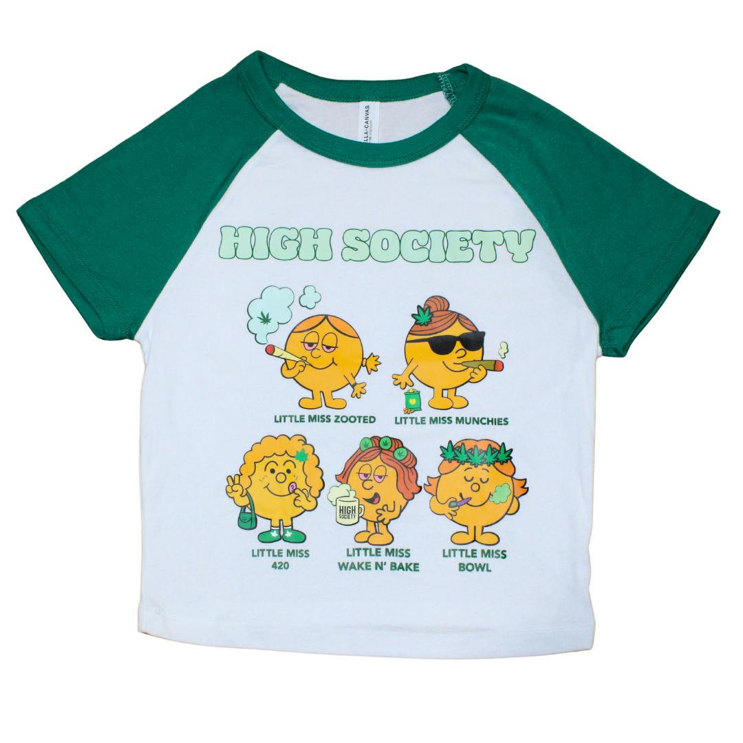 Apparel - Little Miss Green & White Tee