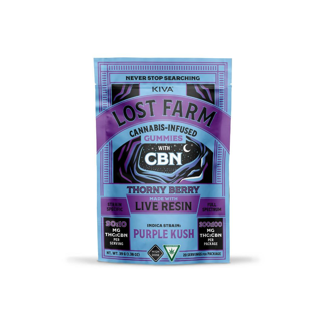Lost Farm - 200mg Gummies - Thornyberry X Purple Kush With CBN